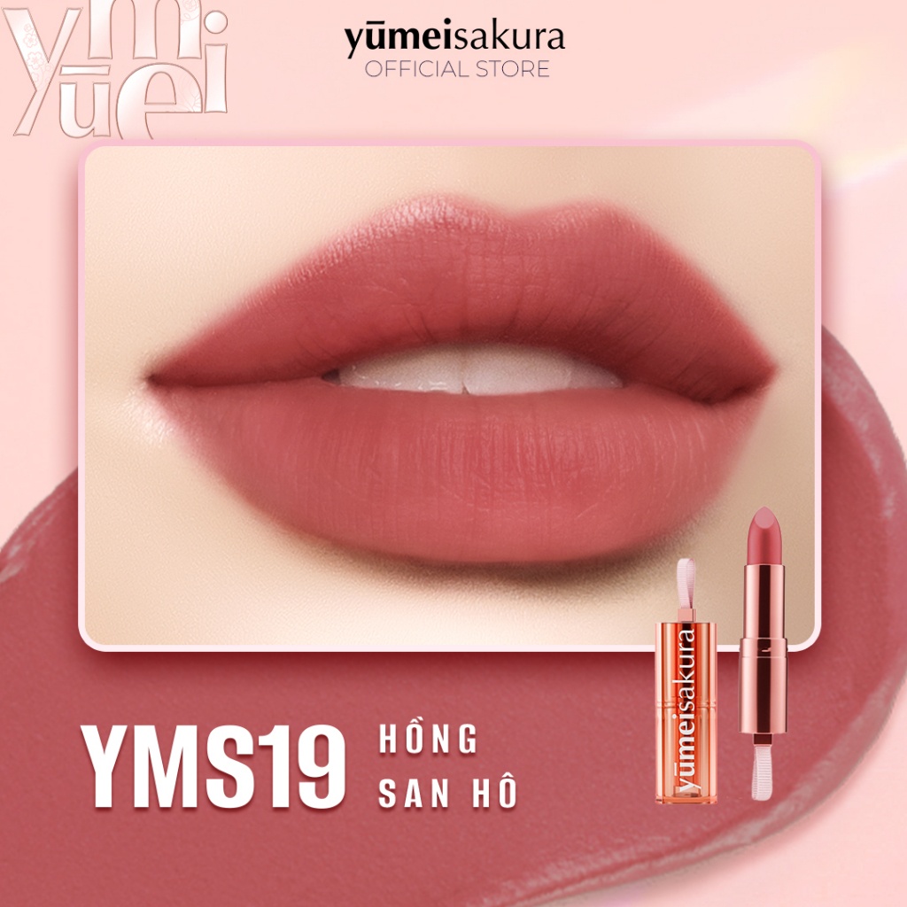 Son lì Yumeisakura Coral Pink - YMS19 Hồng san hô