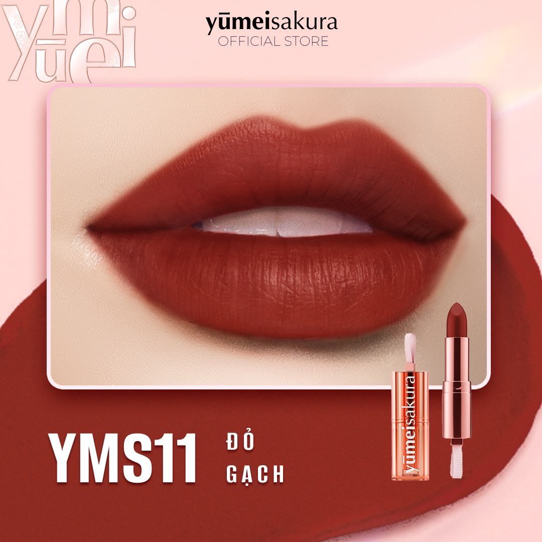 Son Lì Yumeisakura YMS11 - Kiss me Maroon - Đỏ gạch