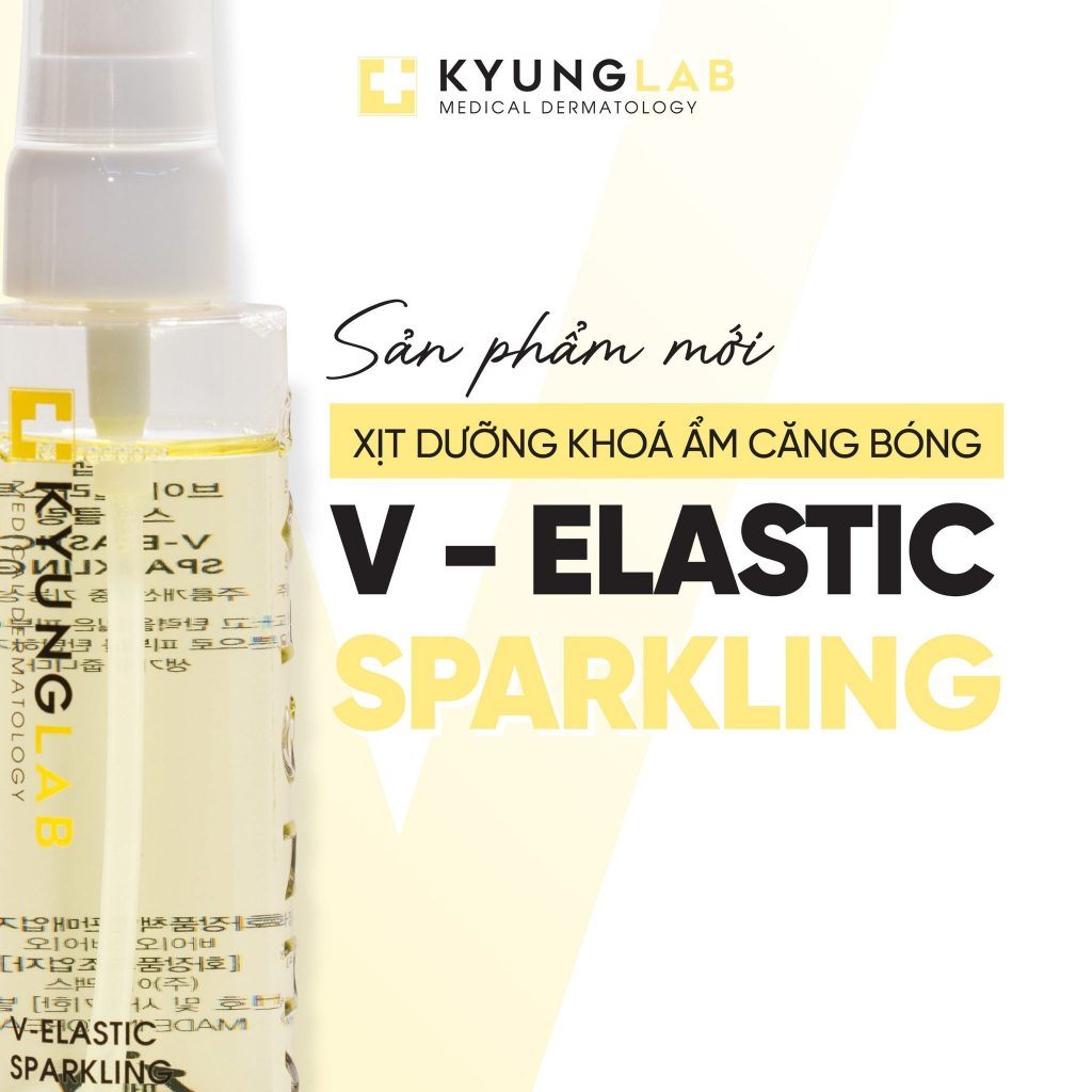 Xịt dưỡng cấp ẩm Kyunglab V-Elastic Sparkling hỗ trợ chống lão hoá, cho da căng mịn, trẻ hoá, tái tạo hàng rào bảo vệ da