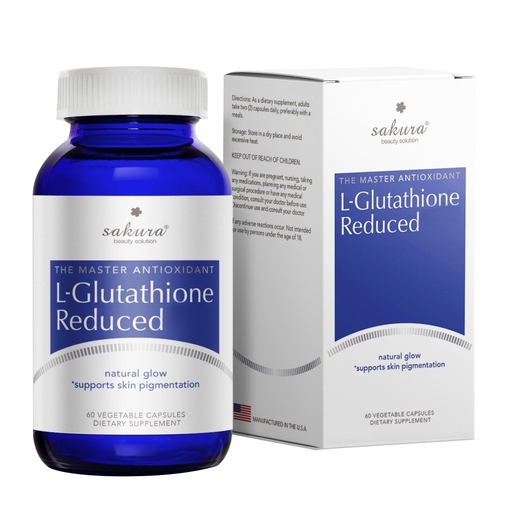 Viên uống trắng da chống lão hóa Sakura L-Glutathione Reduced