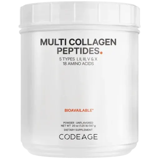 Bột collagen trẻ hóa da CodeAge Hydrolyzed Multi Collagen Peptides Powder 5 Types I, II, III, V & X