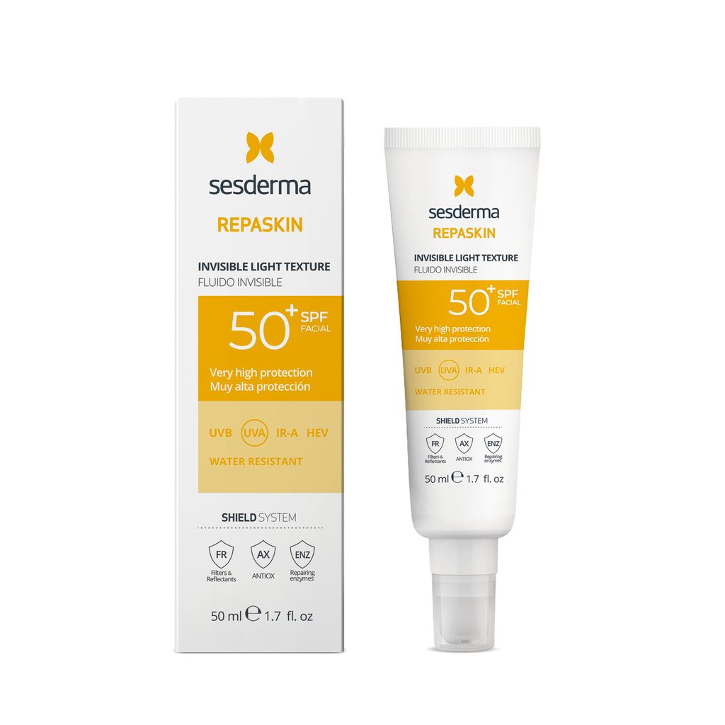 Kem chống nắng cho da dầu và da hỗn hợp Sesderma Repaskin Invisible Light Texture Fluido Invisible SPF 50+