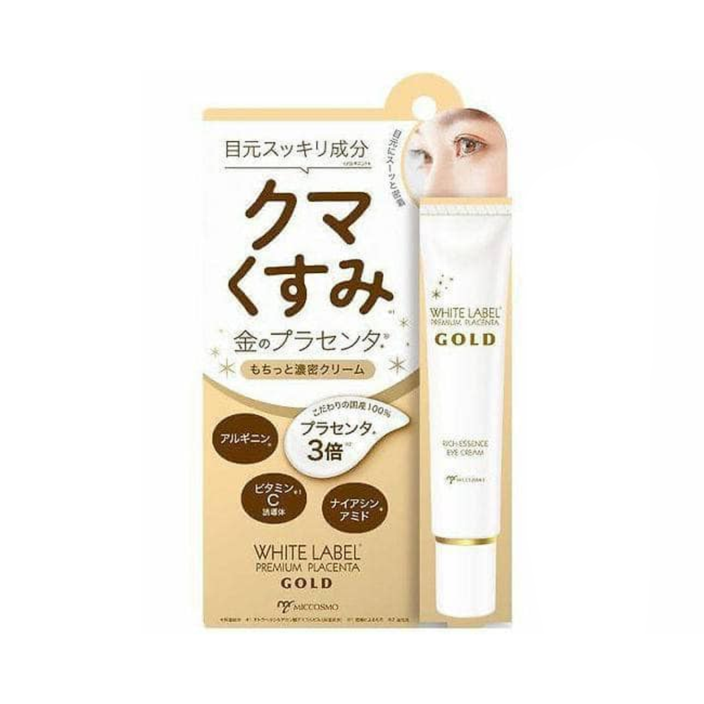 White Label Premium Placenta Rich Gold Eye Cream (Niacinamide, Collagen, Placenta, Vitamin E) Kem giảm thâm quầng, chống nhăn, ngăn lão hóa vùng mắt