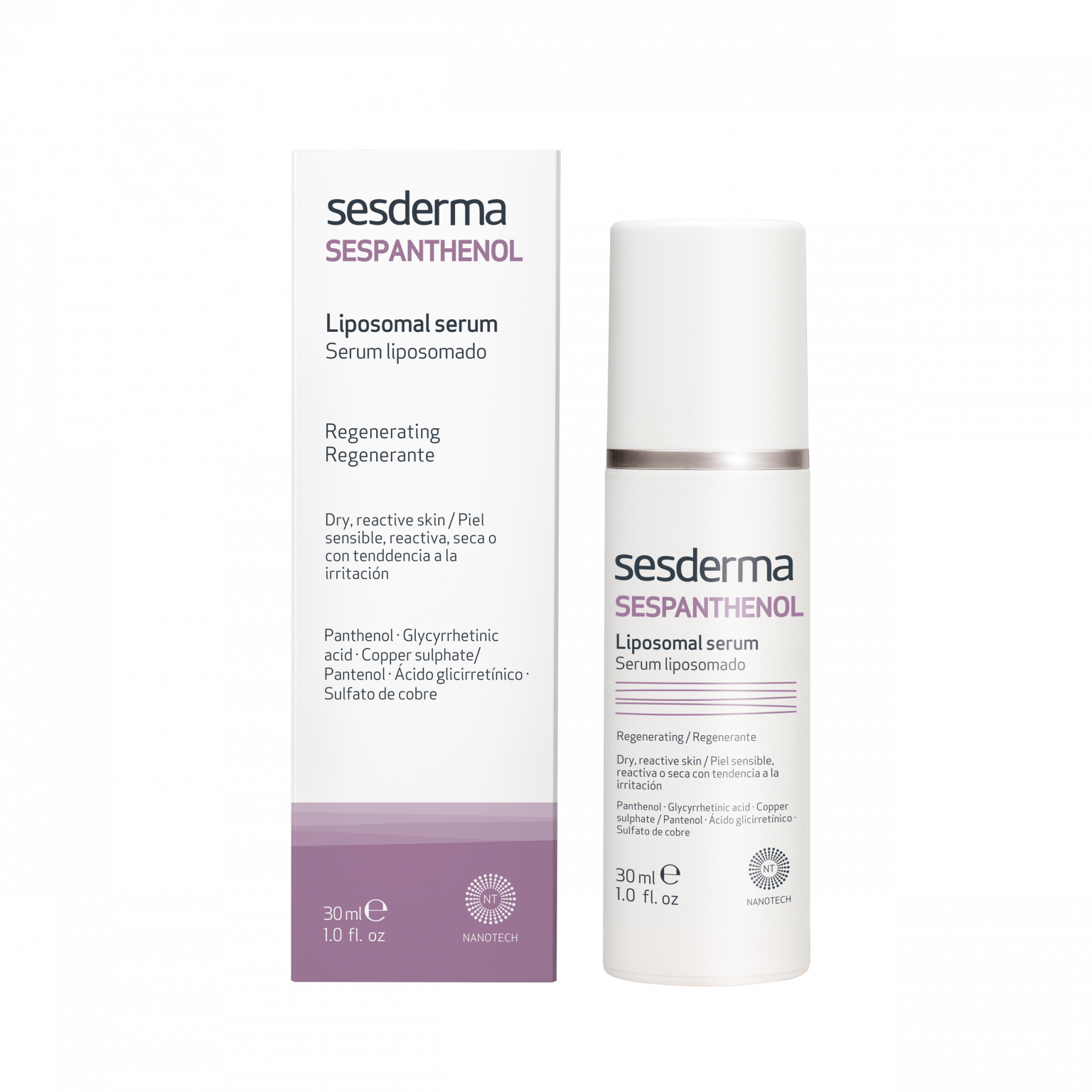 Tinh chất dưỡng ẩm, làm dịu, giảm kích ứng và phục hồi da cấp tốc Sesderma Sespanthenol Liposomal Serum