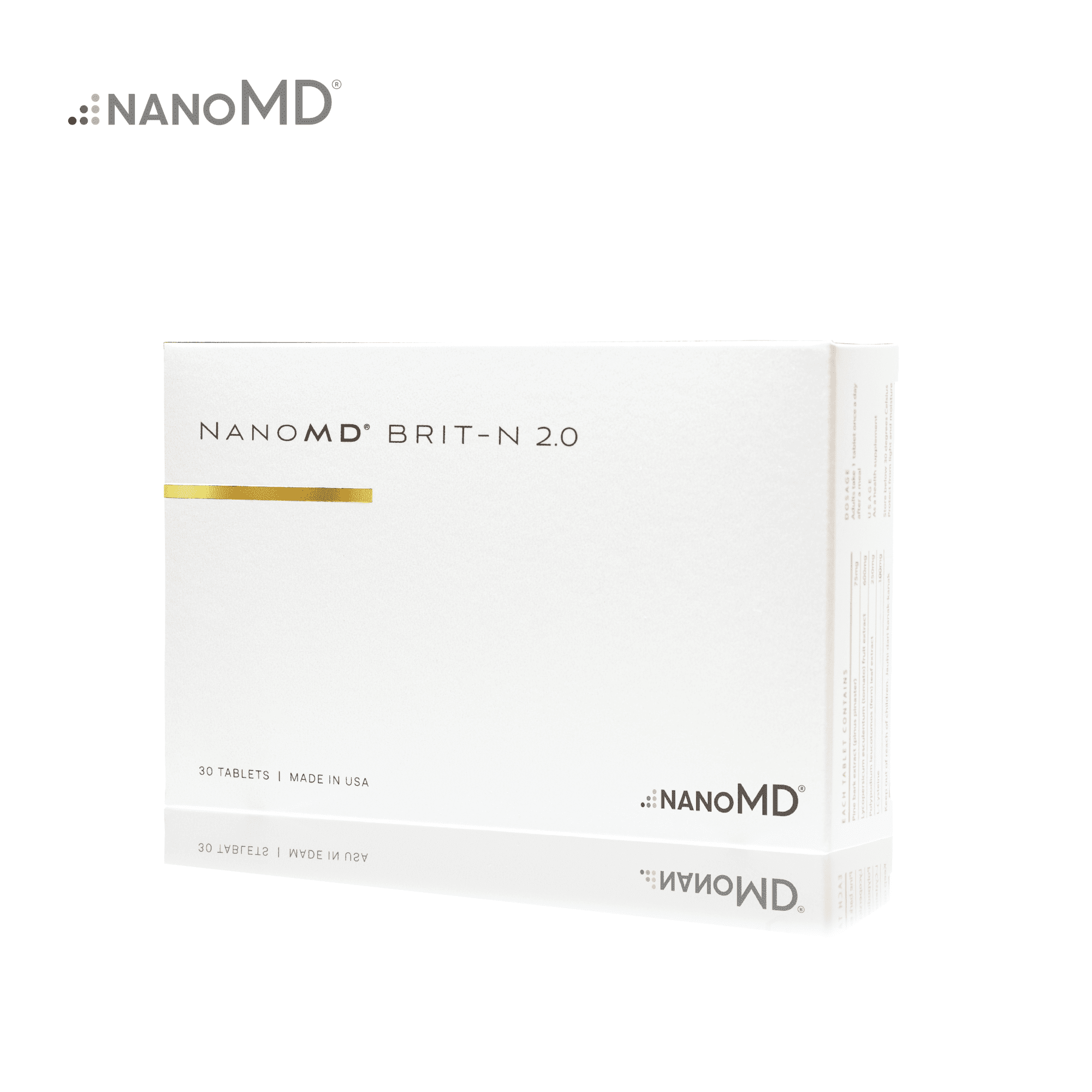 Viên uống trẻ hóa và dưỡng trắng da NanoMD BRIT-N 2.0