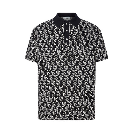 DVRK MONOGRAM POLO - BLACK