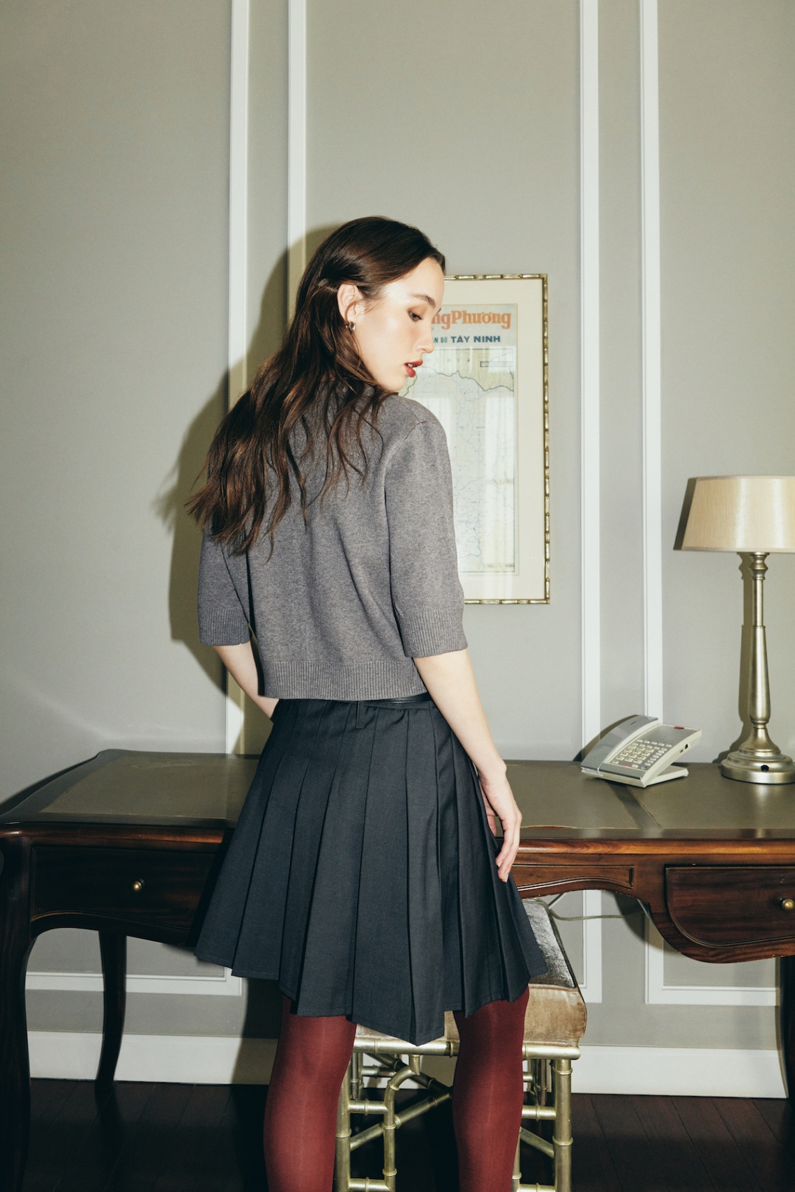 DVRK PRIVÉ HEART LOGO KNITTED CARDIGAN - GREY 5