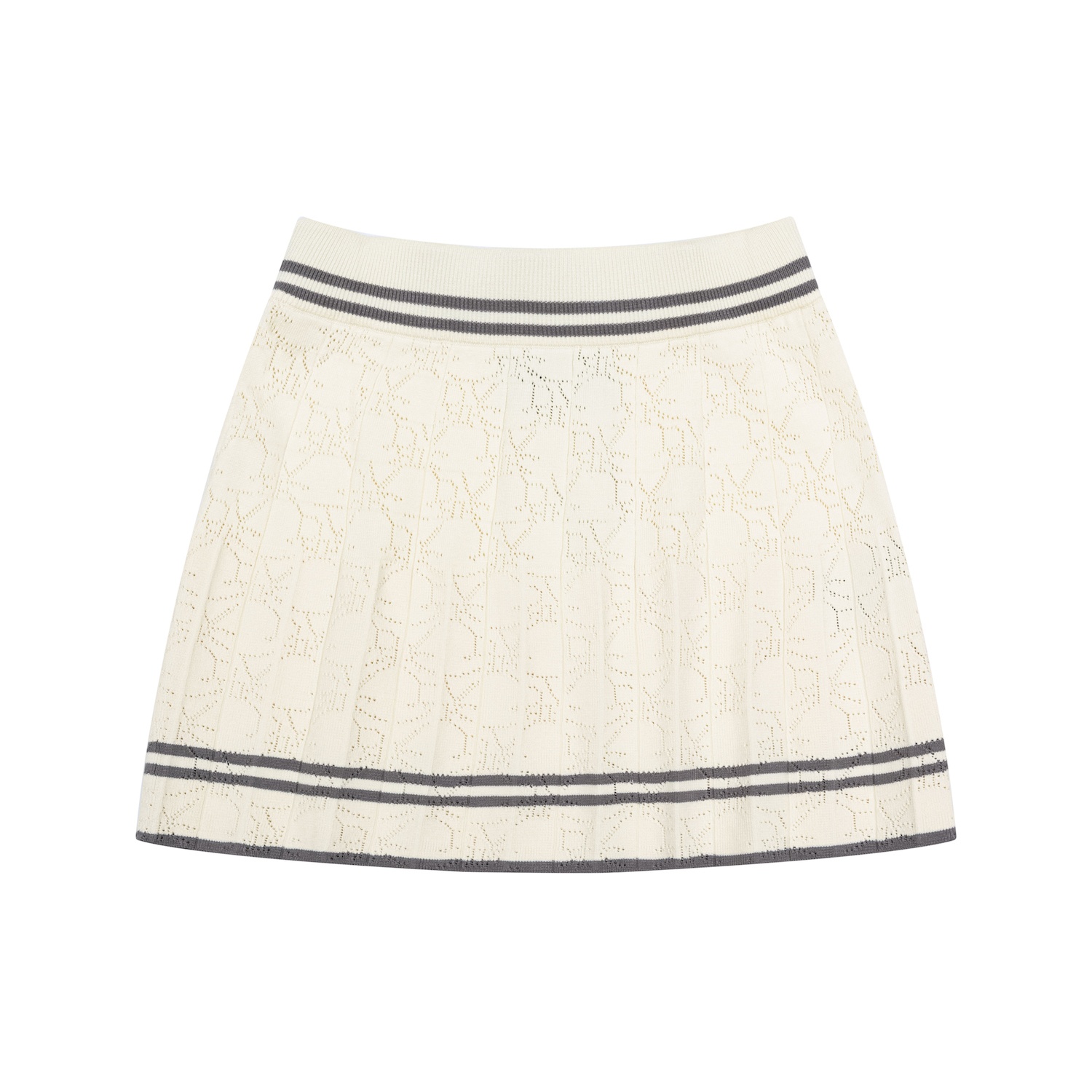 DVRK PRIVÉ POINTELLE KNITTED SKIRT - CREAM