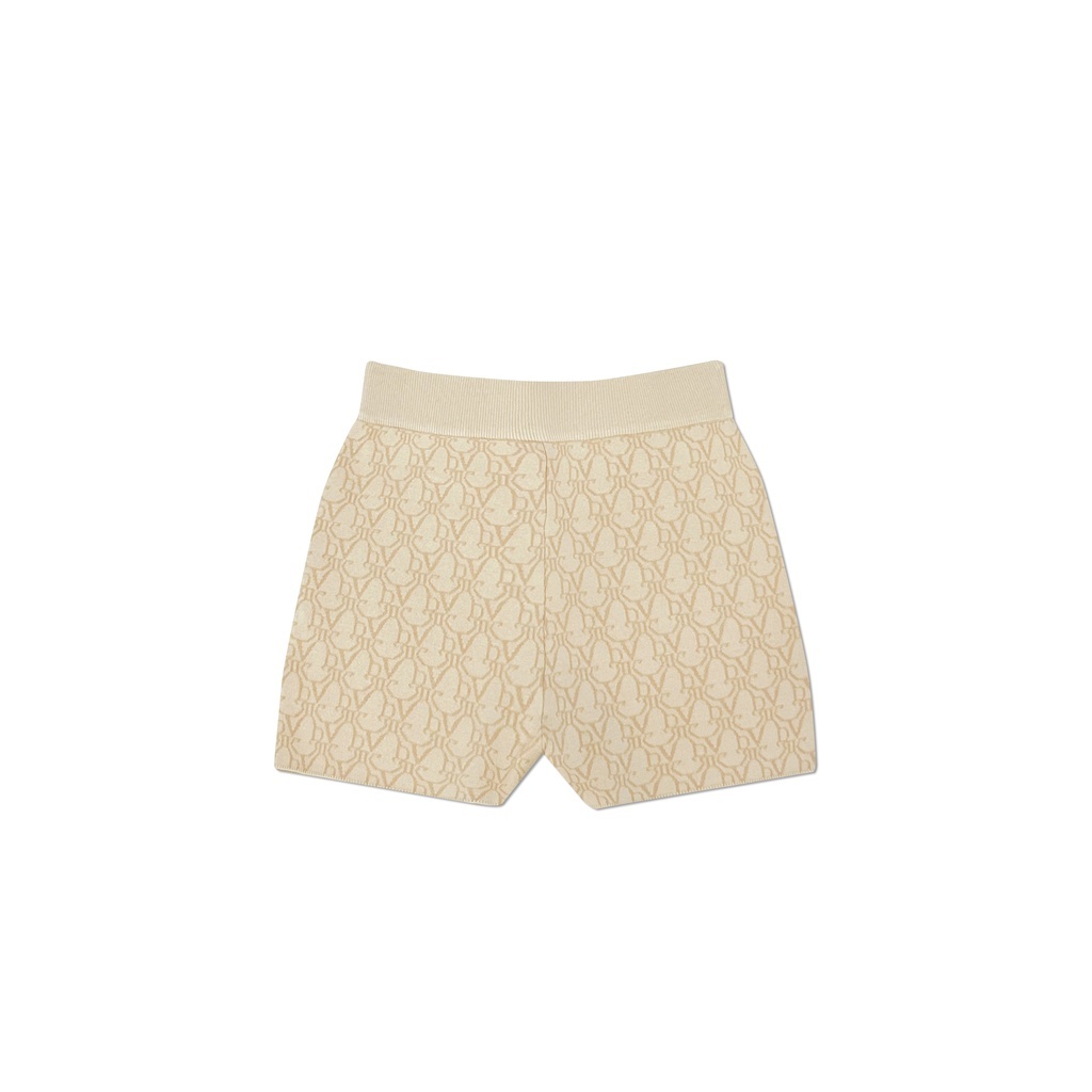 PRIVÉ CROPPED KNIT SHORTS - FRAPPÉ