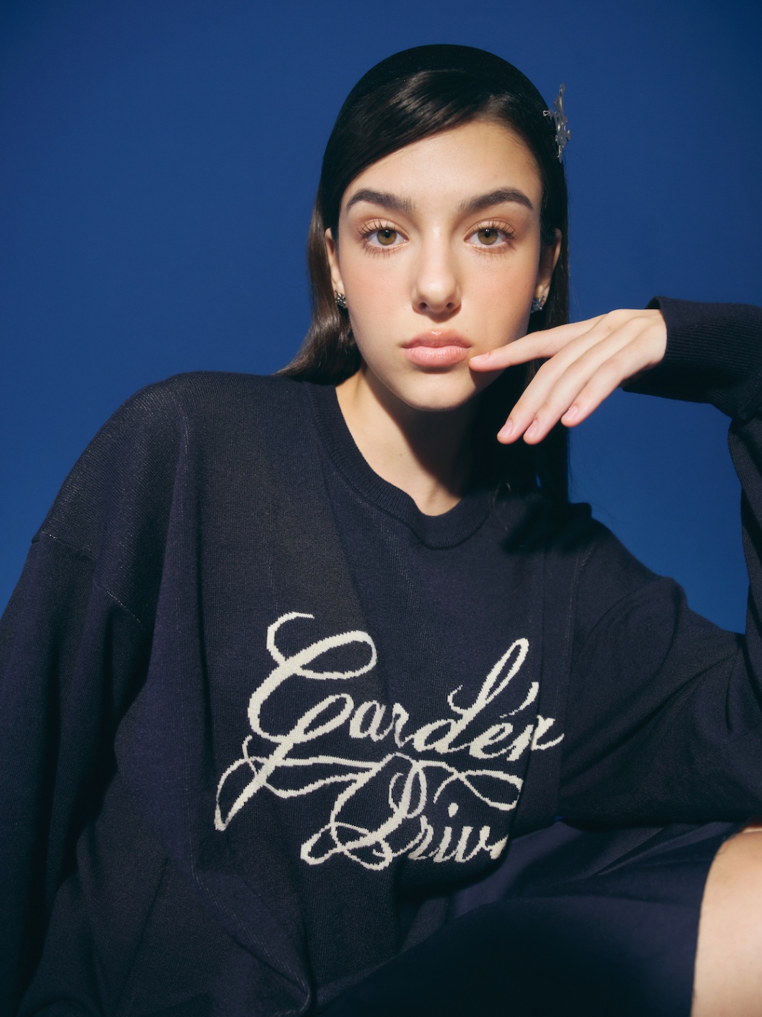 DVRK PRIVÉ GARDENIA LOGO SWEATER - MIDNIGHT BLUE 6