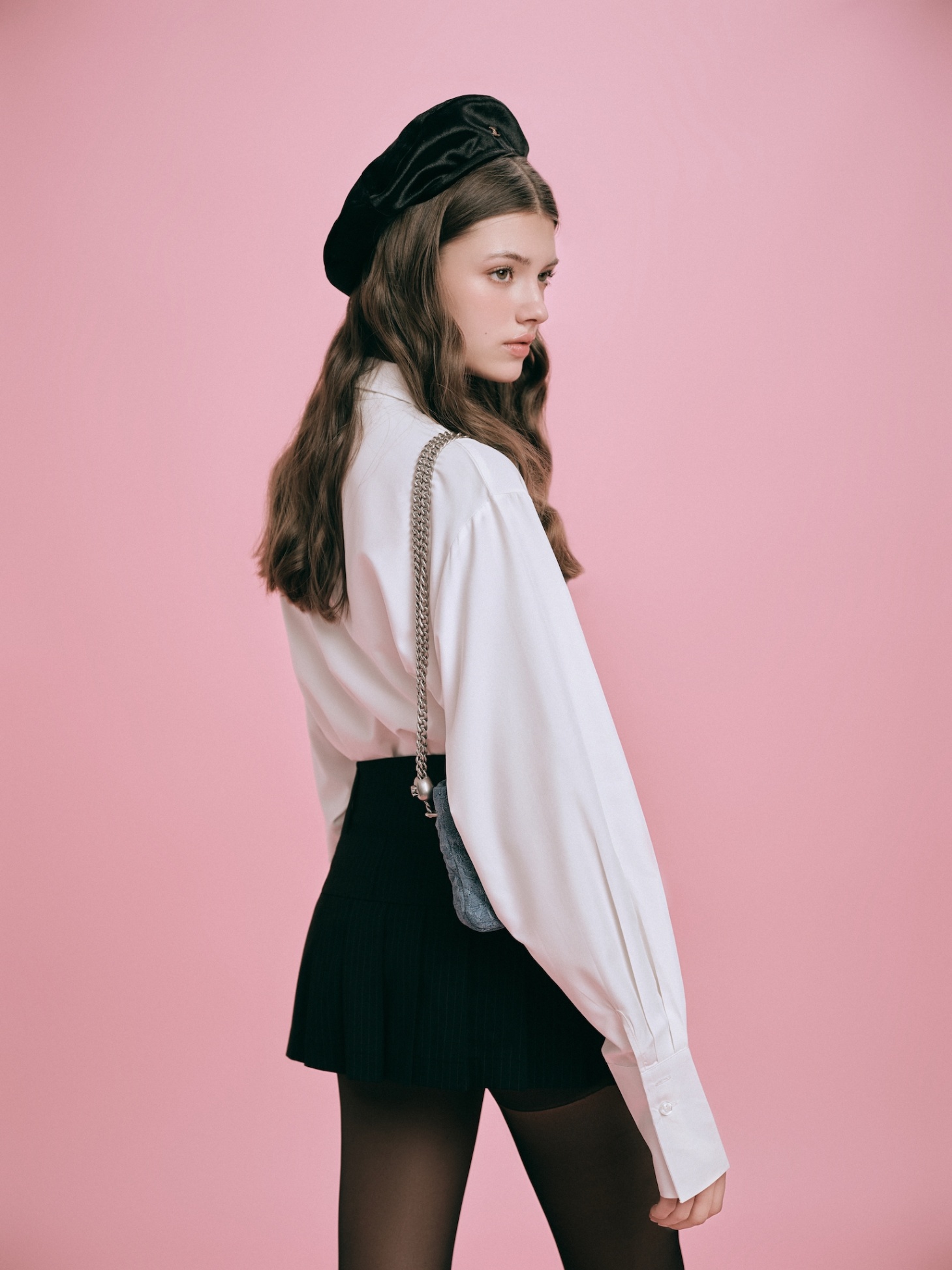 DVRK PRIVÉ LOW-RISE STRIPED PLEATED MINI SKIRT - BLACK 6