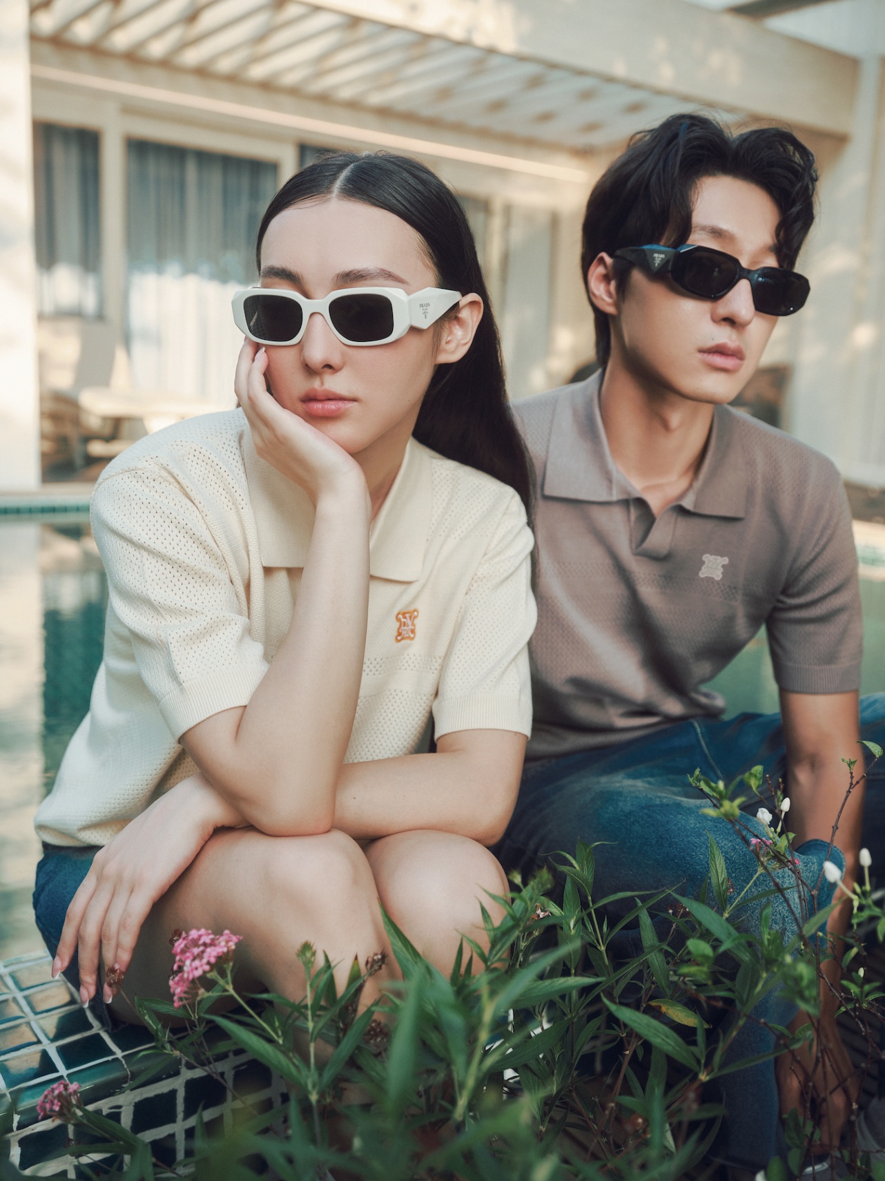 DVRK PRIVÉ BUTTONLESS POINTELLE KNITTED POLO - GREY 6