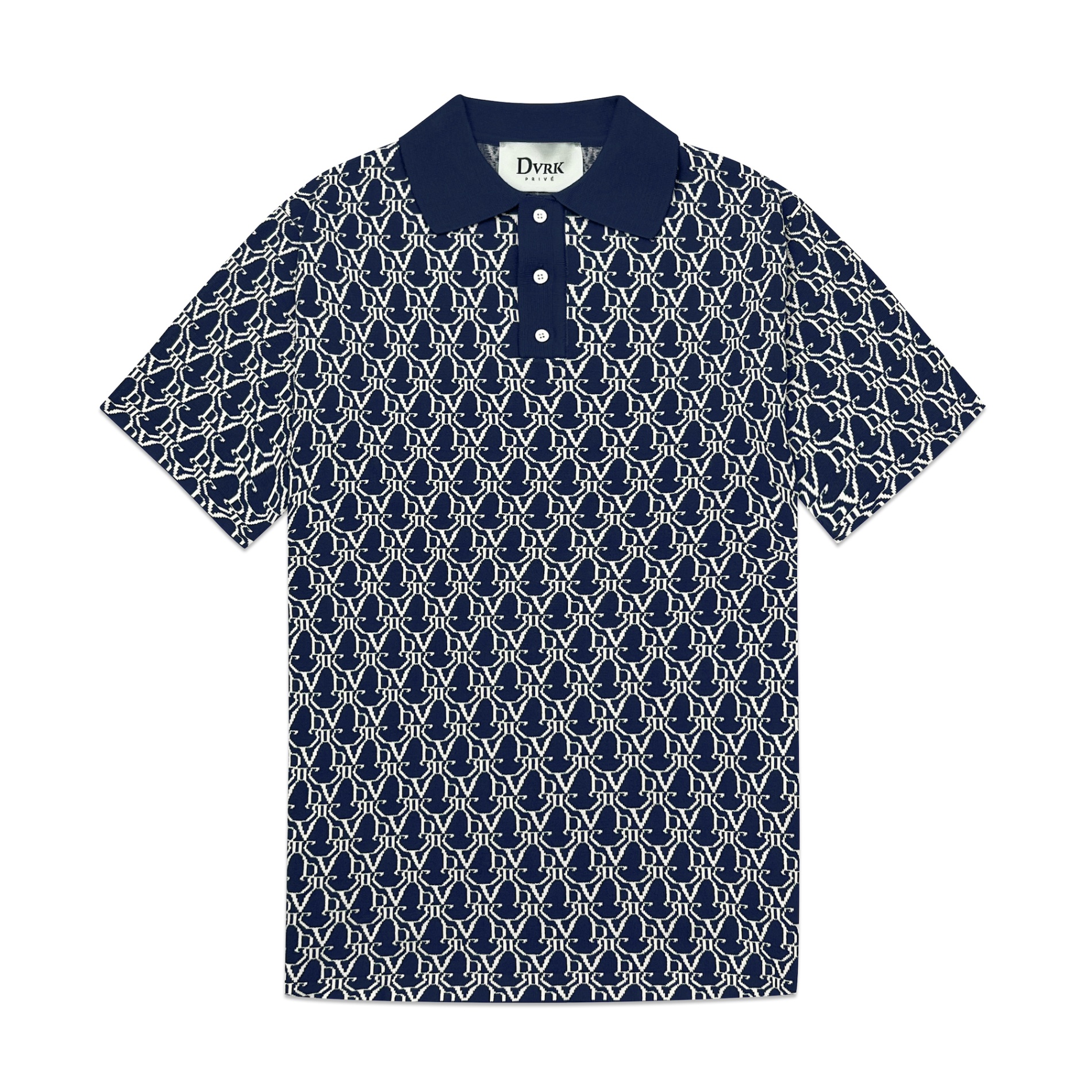 DVRK PRIVÉ MONOGRAM POLO - SAPPHIRE BLUE