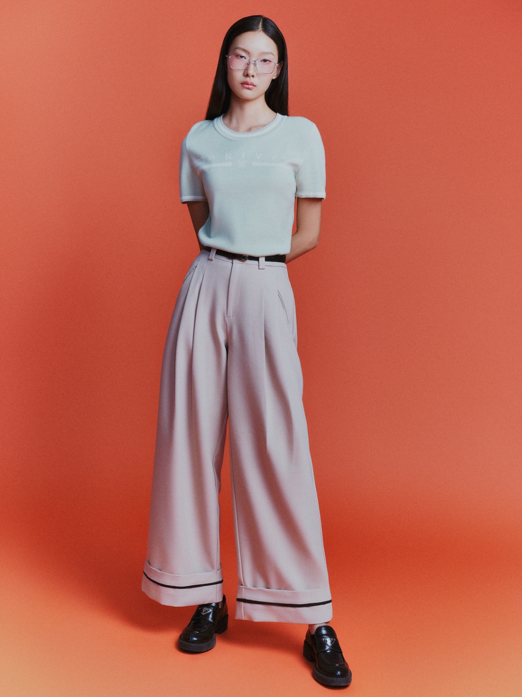 DVRK PRIVÉ DOUBLE PLEATED WIDE-LEG PANTS - CREAM 7