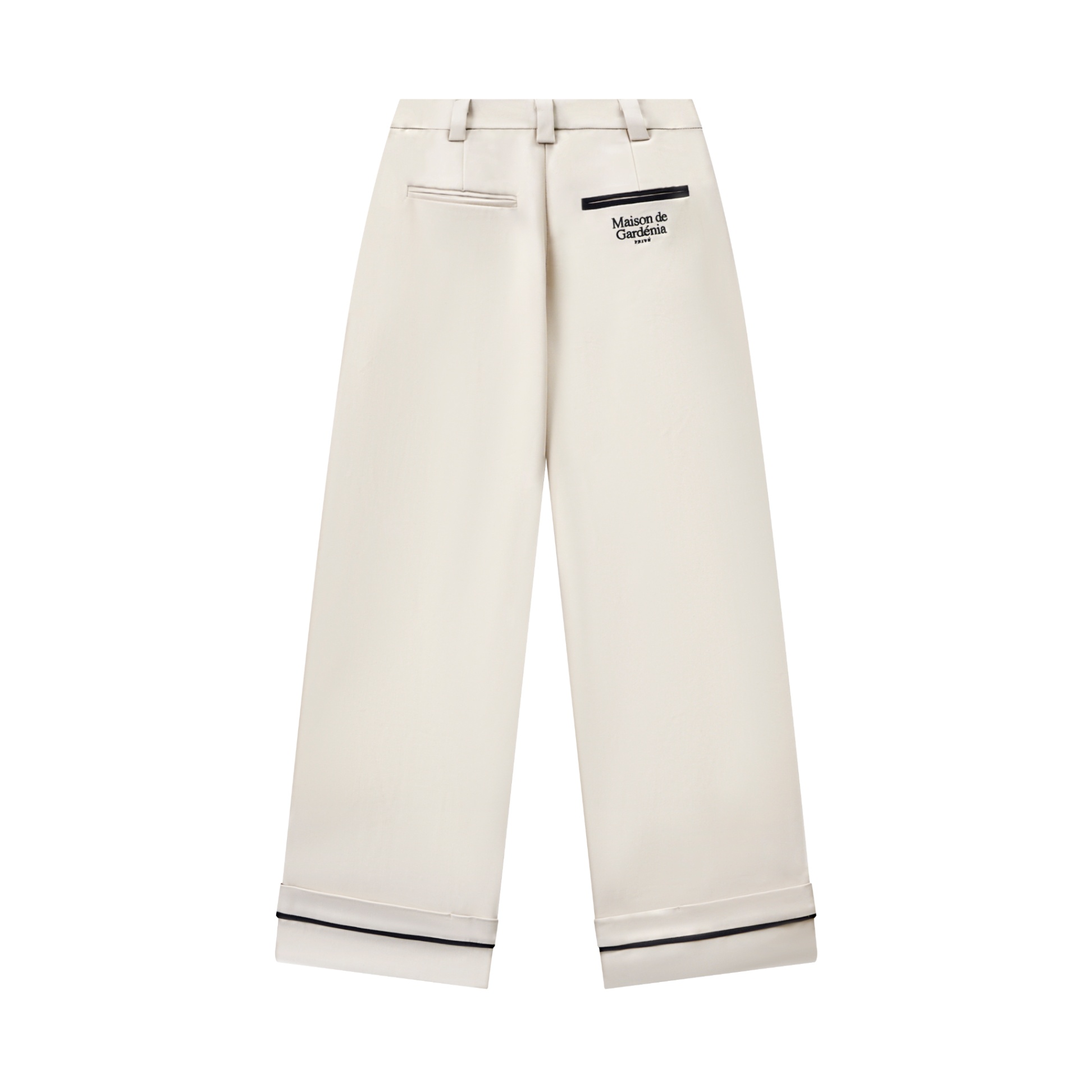 DVRK PRIVÉ DOUBLE PLEATED WIDE-LEG PANTS - CREAM 2