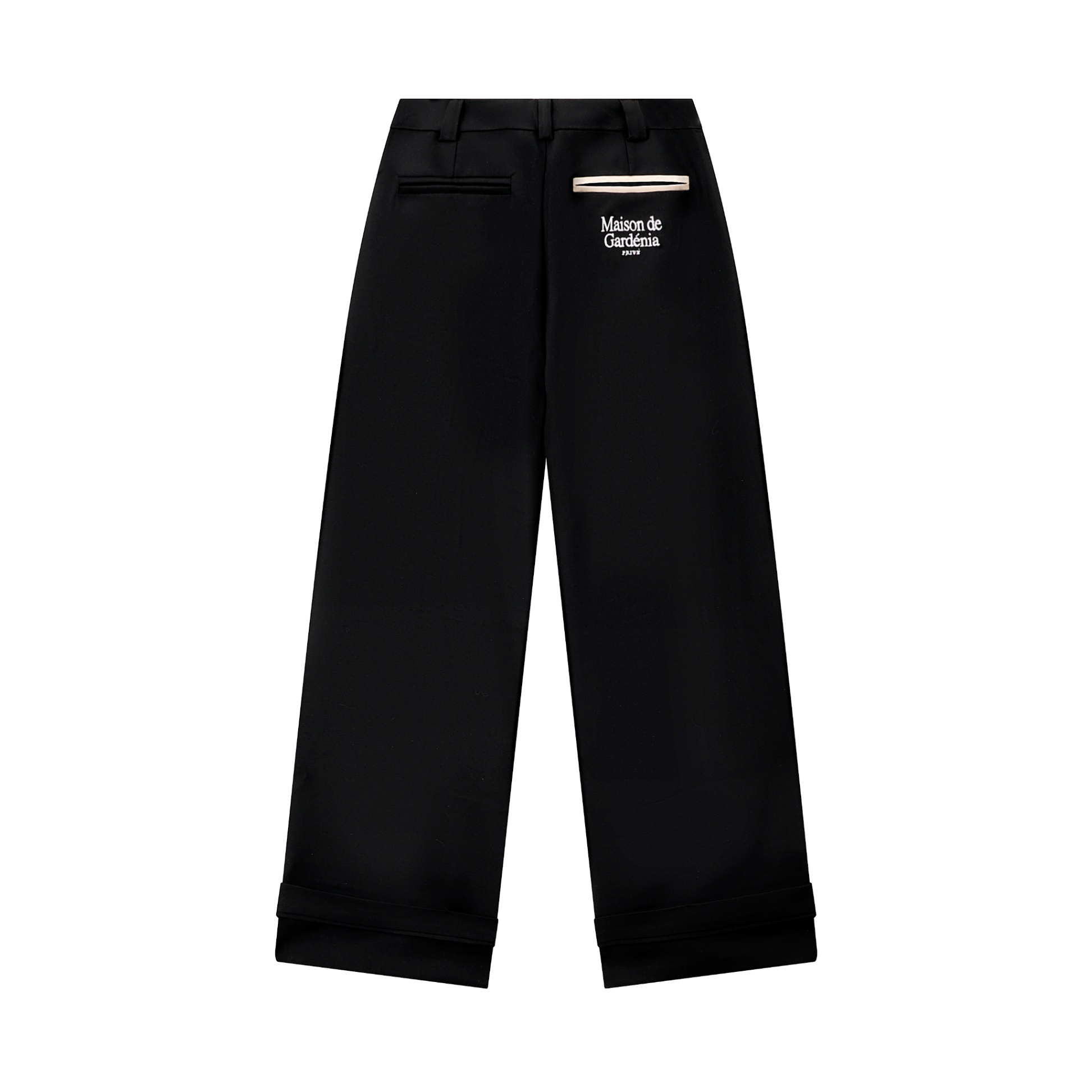 DVRK PRIVÉ DOUBLE PLEATED WIDE-LEG PANTS - BLACK 2