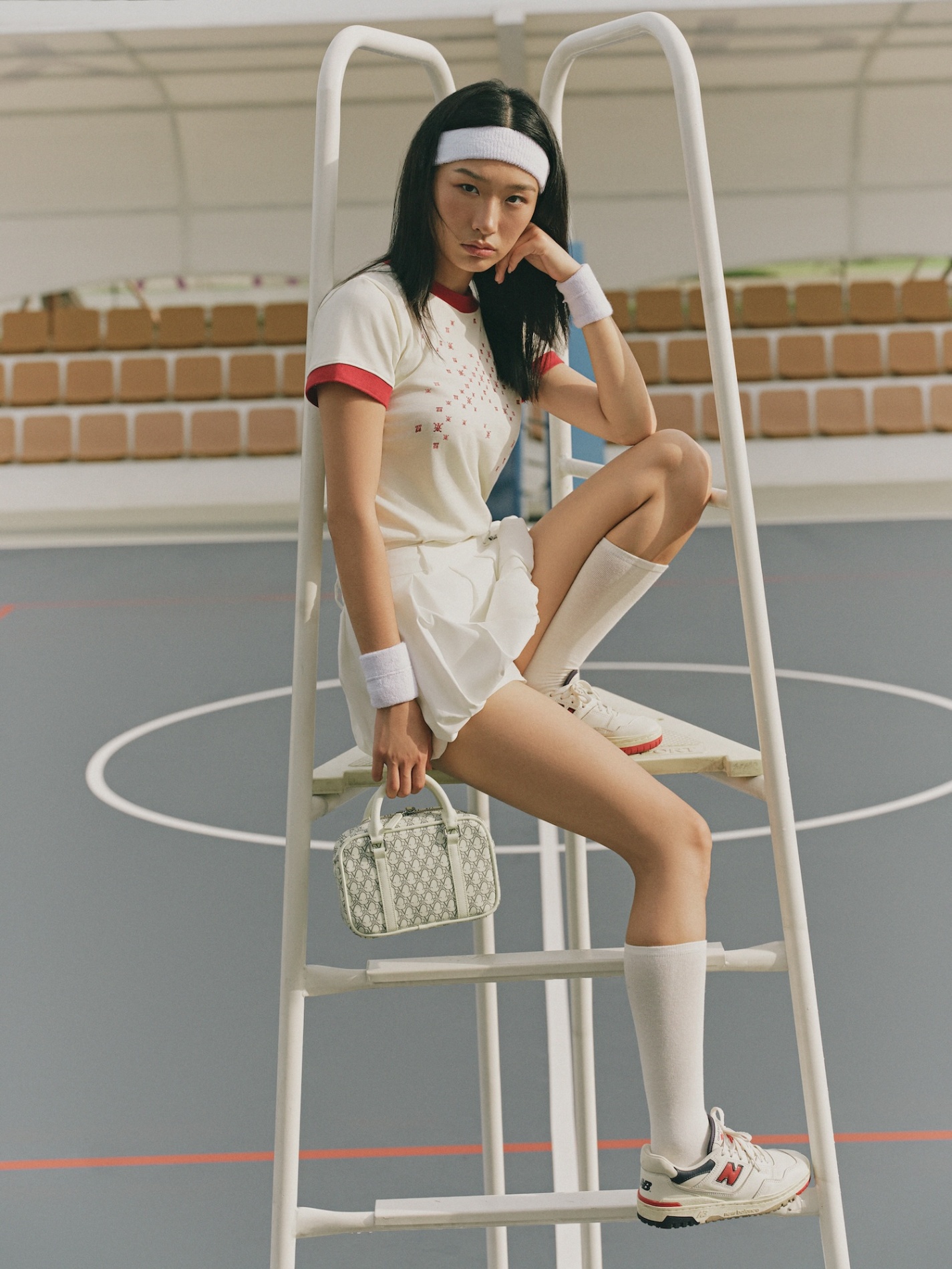 DVRK PRIVÉ MULTI LOGO GRADIENT BABY TEE - CREAM/RED 6