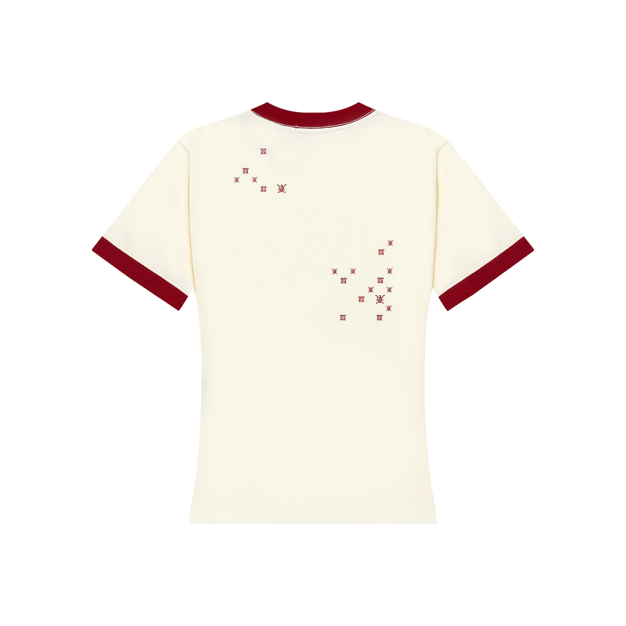 DVRK PRIVÉ MULTI LOGO GRADIENT BABY TEE - CREAM/RED 2