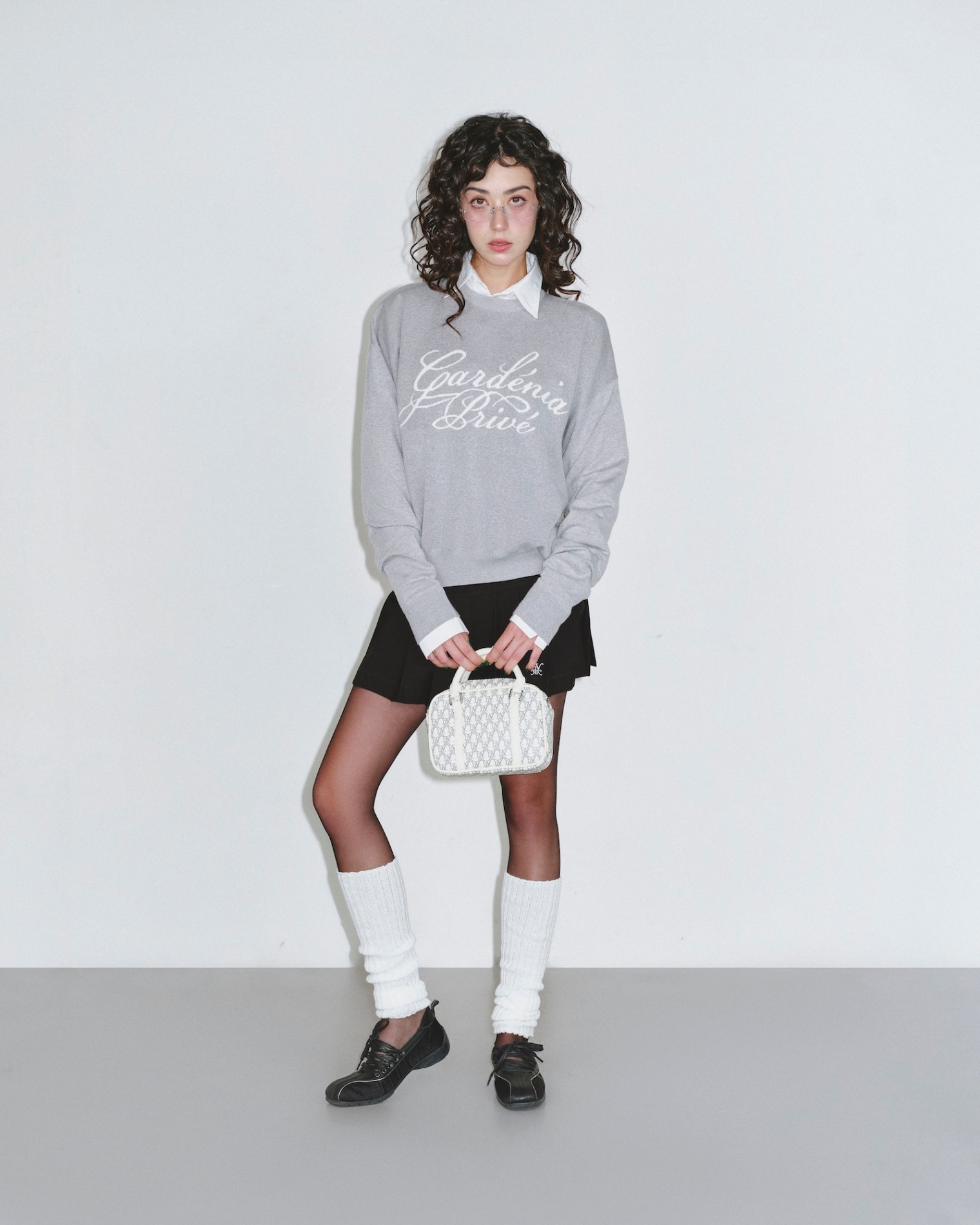 DVRK PRIVÉ GARDENIA LOGO SWEATER - GREY 4