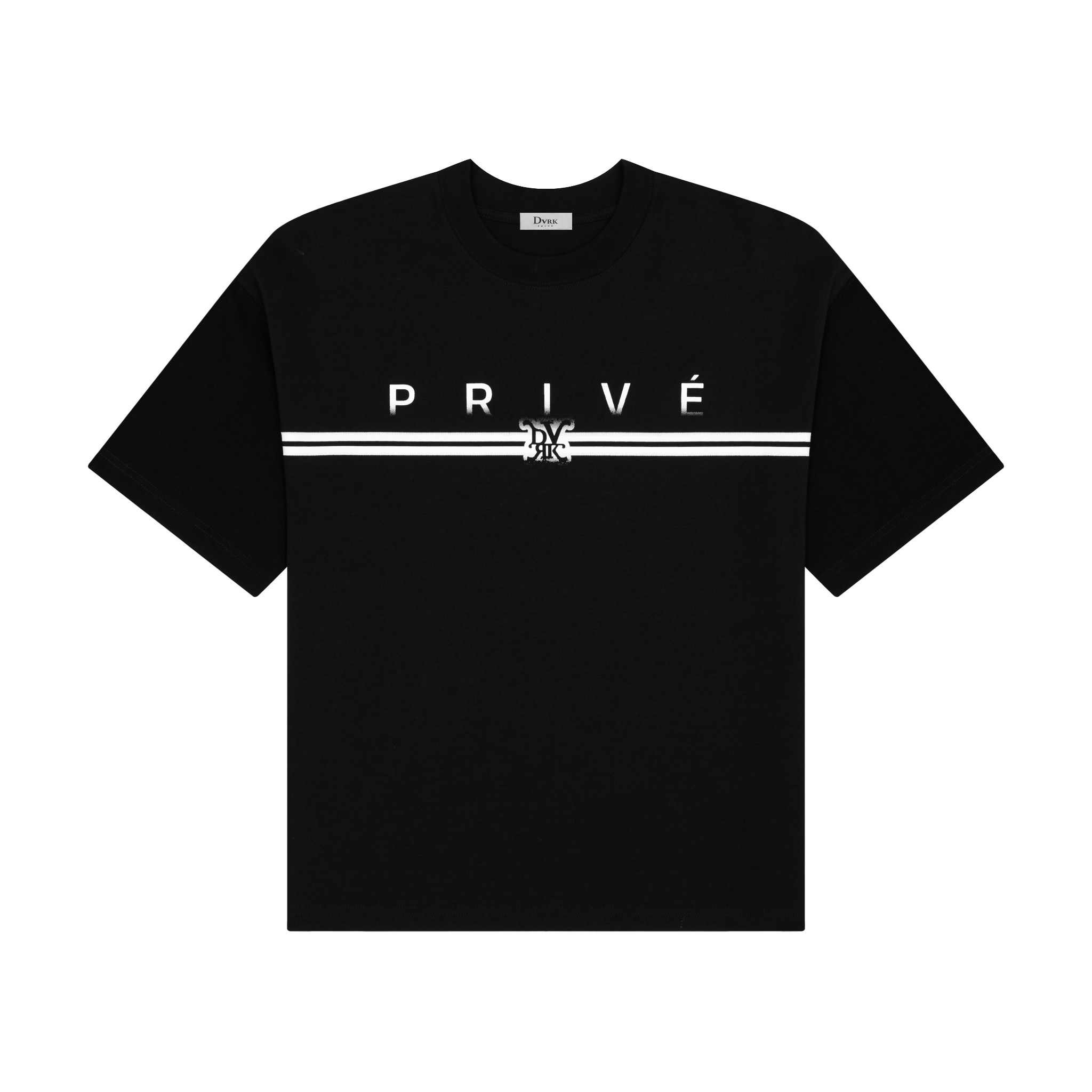 DVRK PRIVÉ FADED BAR LOGO TEE - BLACK