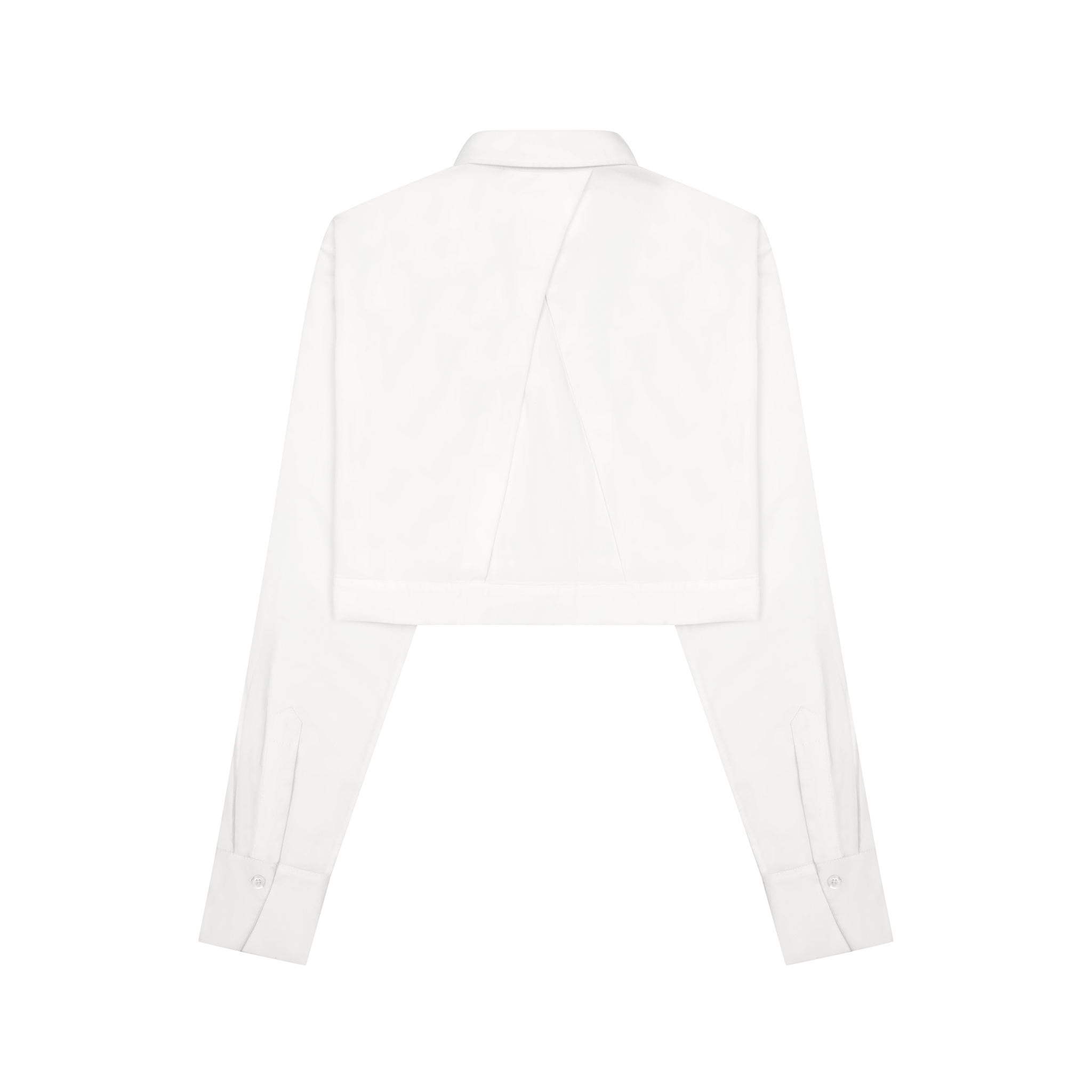 DVRK PRIVÉ PLEAT - BACK CROPPED SHIRT - WHITE 2