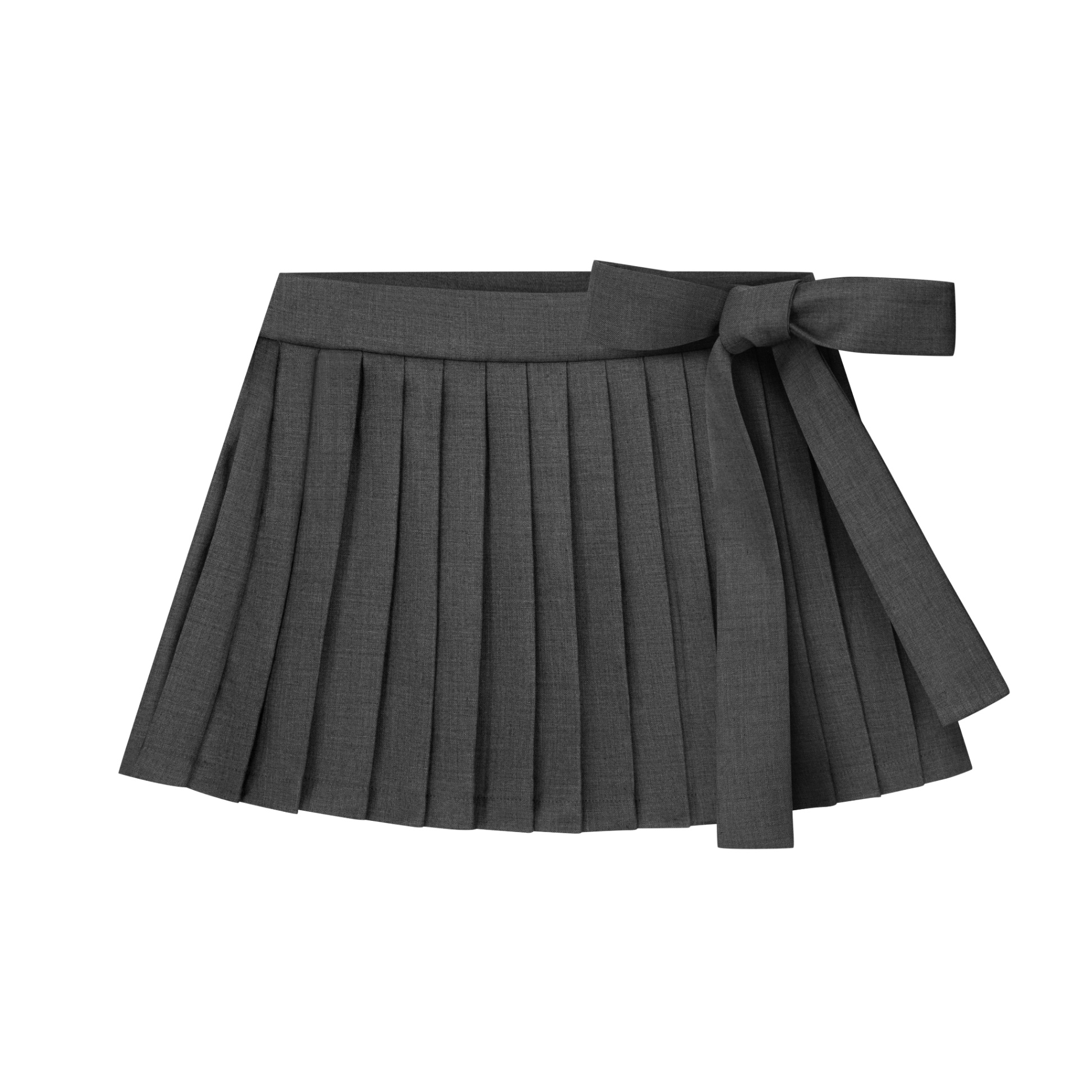 DVRK PRIVÉ PLEATED SIDE TIDE MINI SKIRT - GREY
