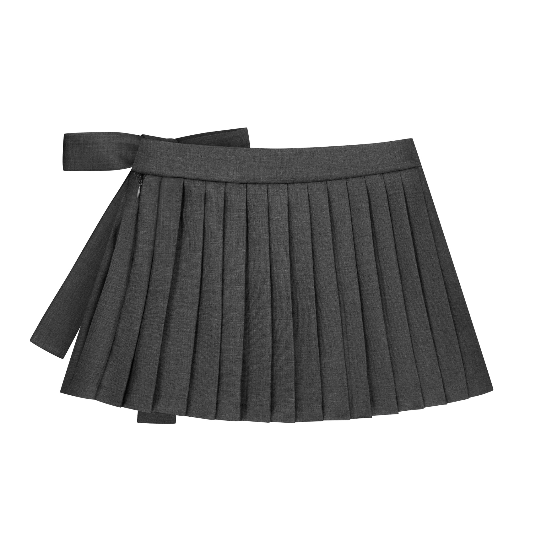 DVRK PRIVÉ PLEATED SIDE TIDE MINI SKIRT - GREY 2