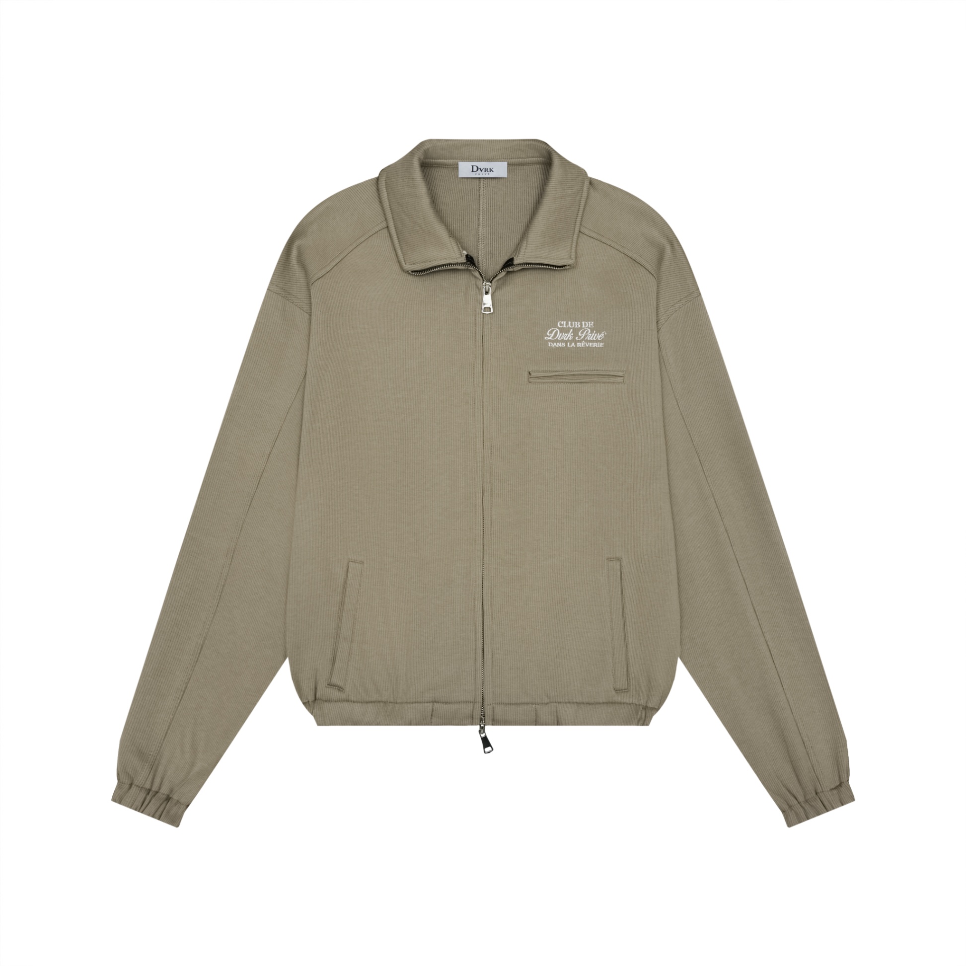 DVRK PRIVÉ RÊVERIE HIGH NECK ZIP UP JACKET - MOCHA