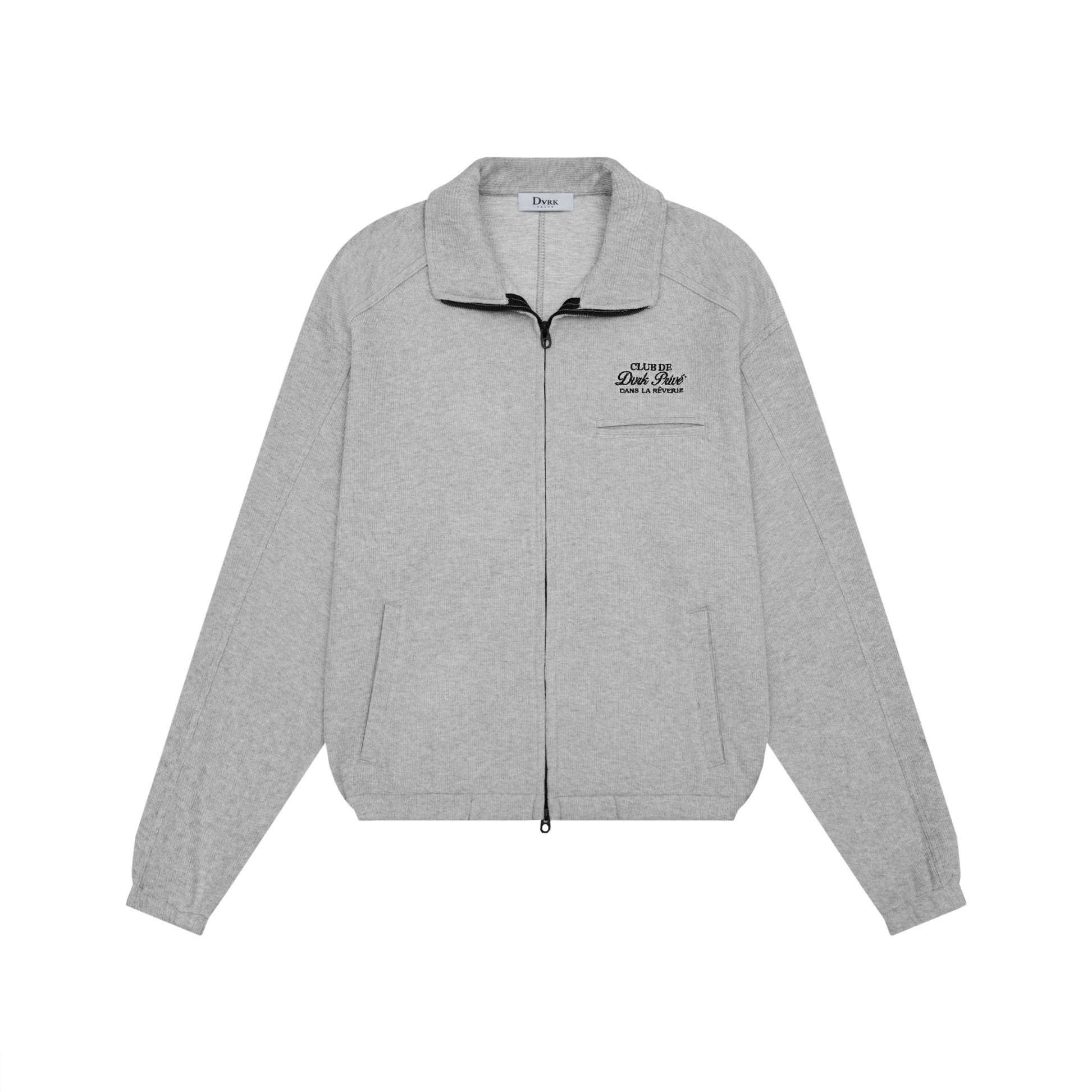 DVRK PRIVÉ RÊVERIE HIGH NECK ZIP UP JACKET - GREY