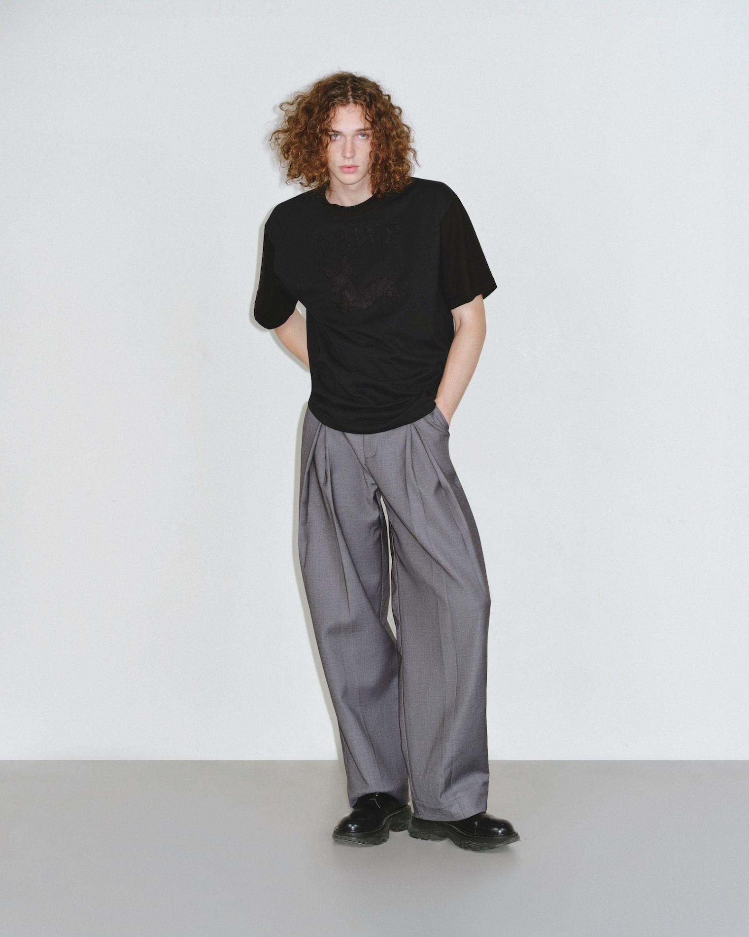 DVRK PRIVÉ DACHSHUND LACE-UP TEE - BLACK 8