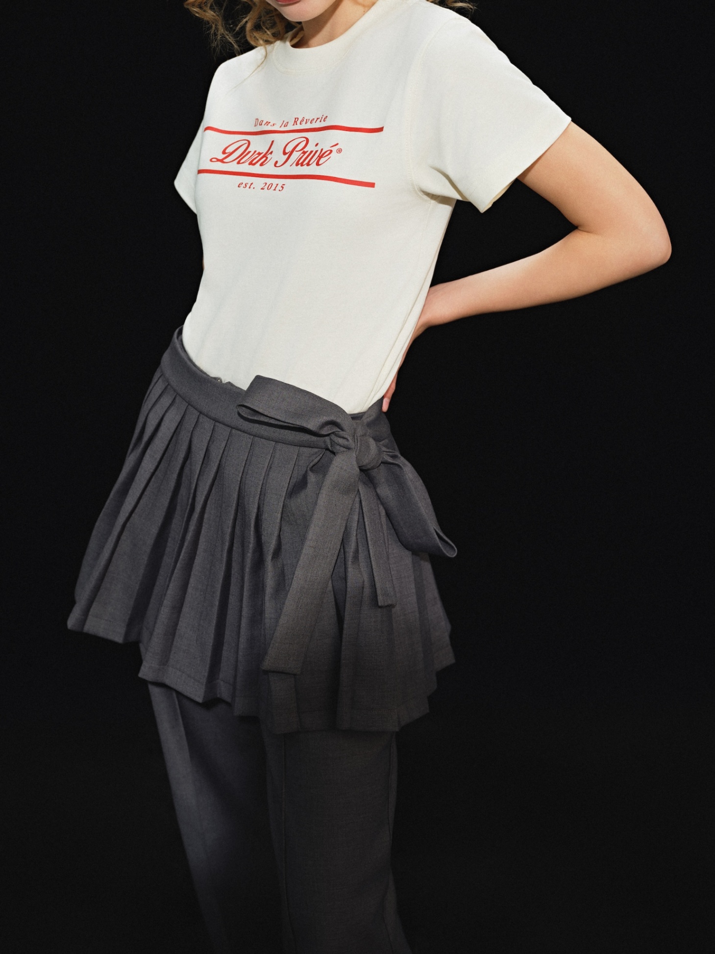 DVRK PRIVÉ RÊVERIE STRIPED LOGO BABY TEE V2 - CREAM 4