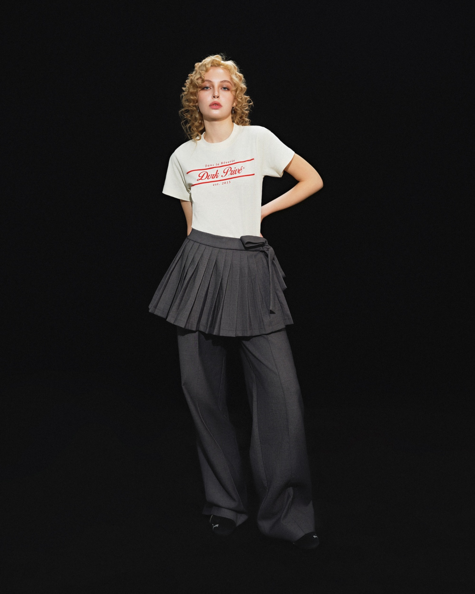 DVRK PRIVÉ RÊVERIE STRIPED LOGO BABY TEE V2 - CREAM 5