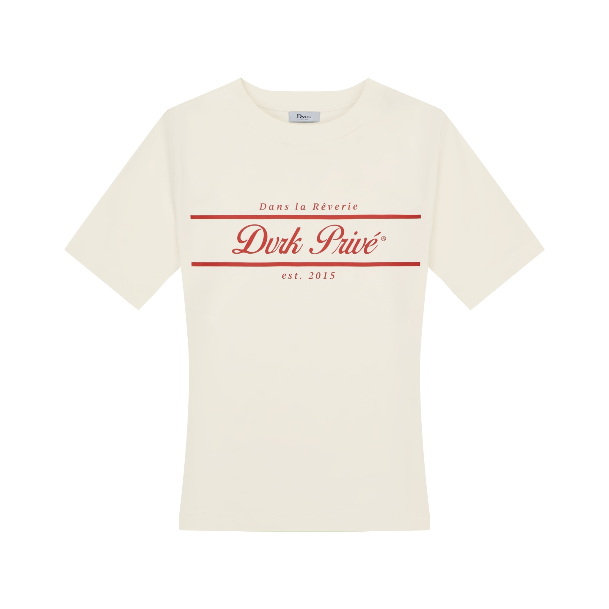 DVRK PRIVÉ RÊVERIE STRIPED LOGO BABY TEE V2 - CREAM