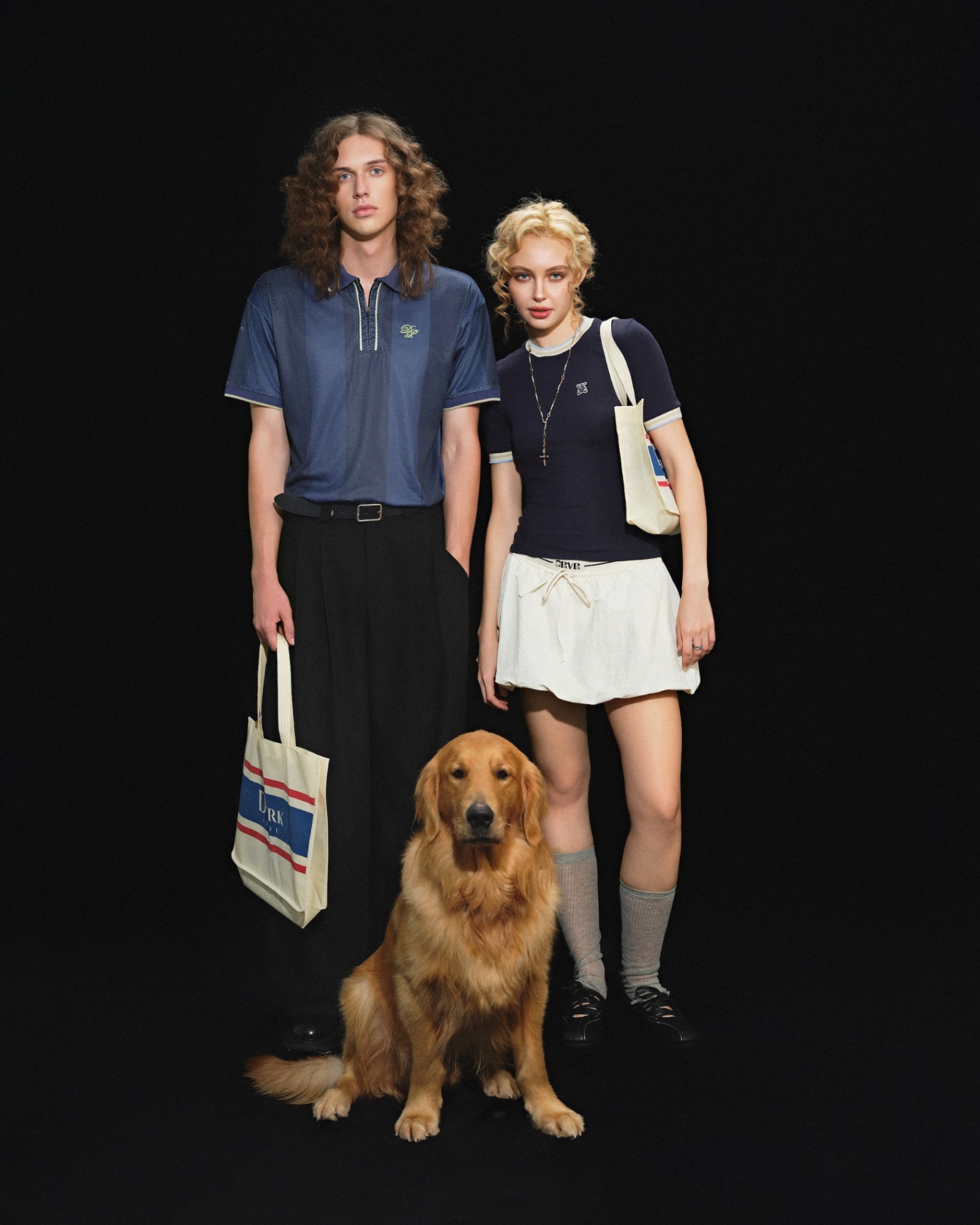 DVRK PRIVÉ RÊVERIE STRIPED JERSEY ZIP UP POLO - MIDNIGHT BLUE 6