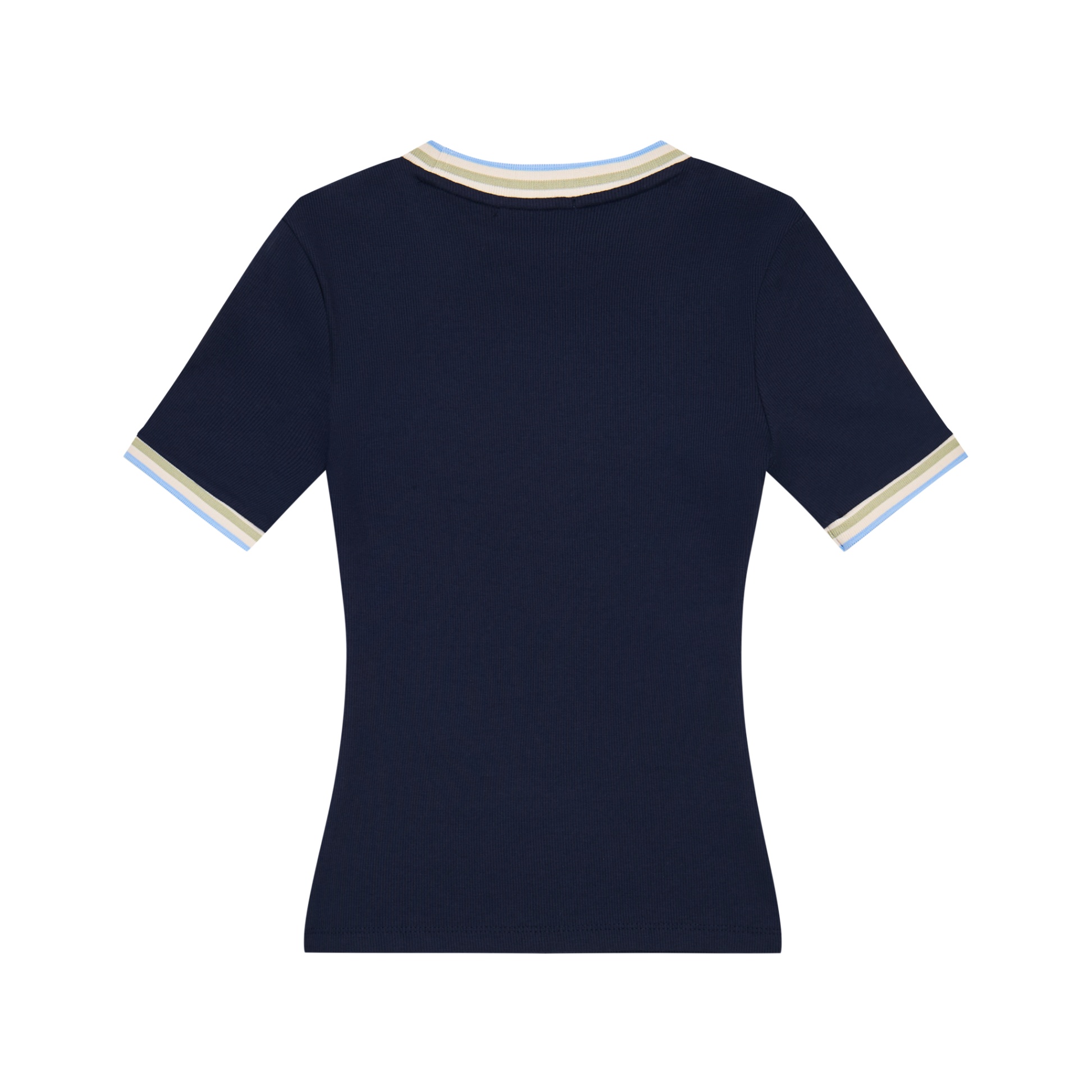DVRK PRIVÉ STRIPED RIB T-SHIRT - MIDNIGHT BLUE 2