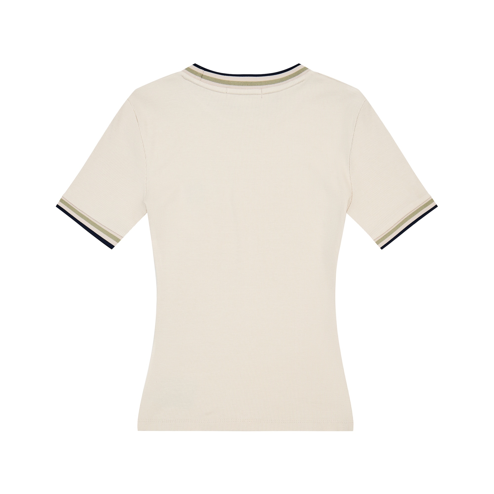 DVRK PRIVÉ STRIPED RIB T-SHIRT - CREAM 2