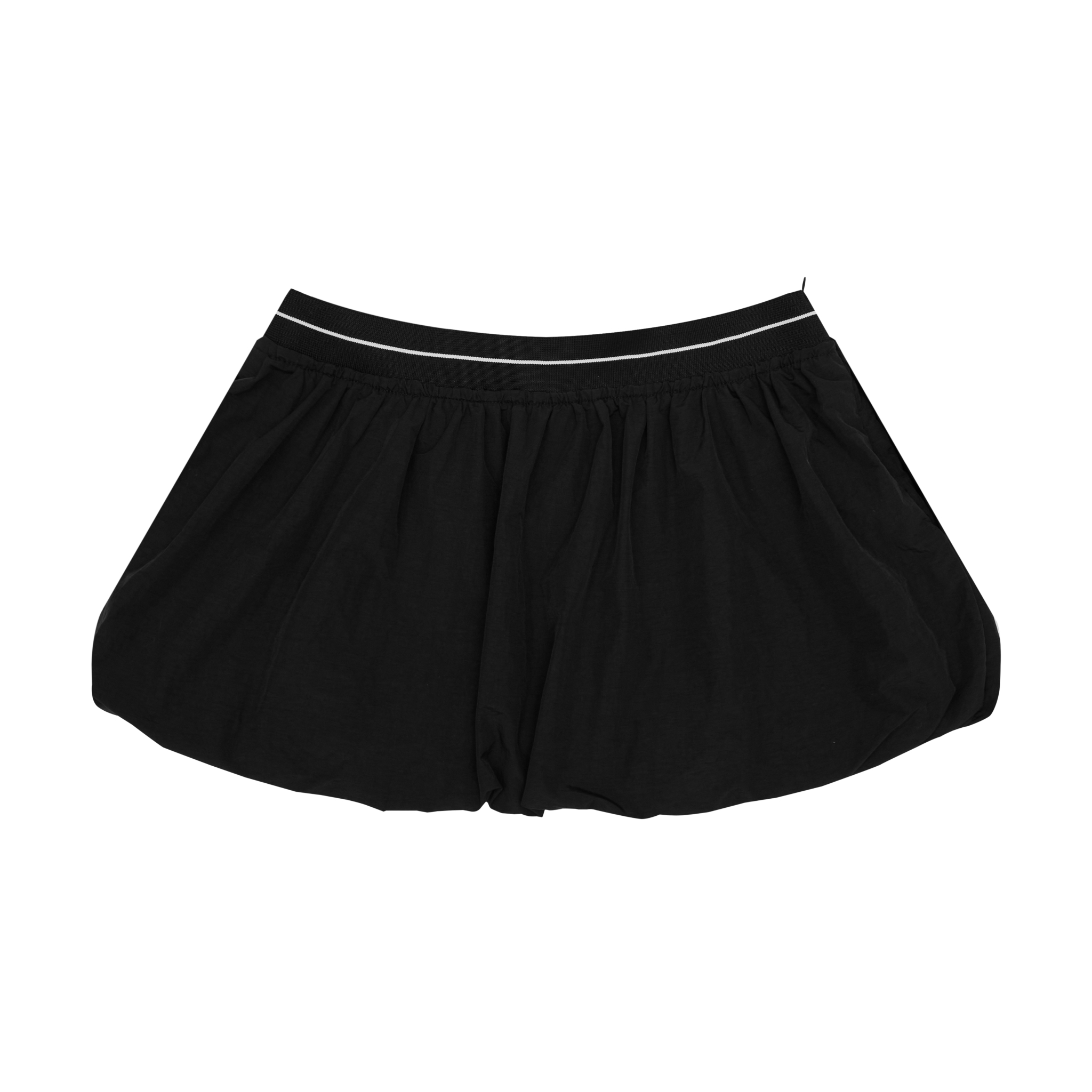 DVRK PRIVÉ LOGO WAISTBAND BUBBLE SKIRT PANTS - BLACK 2