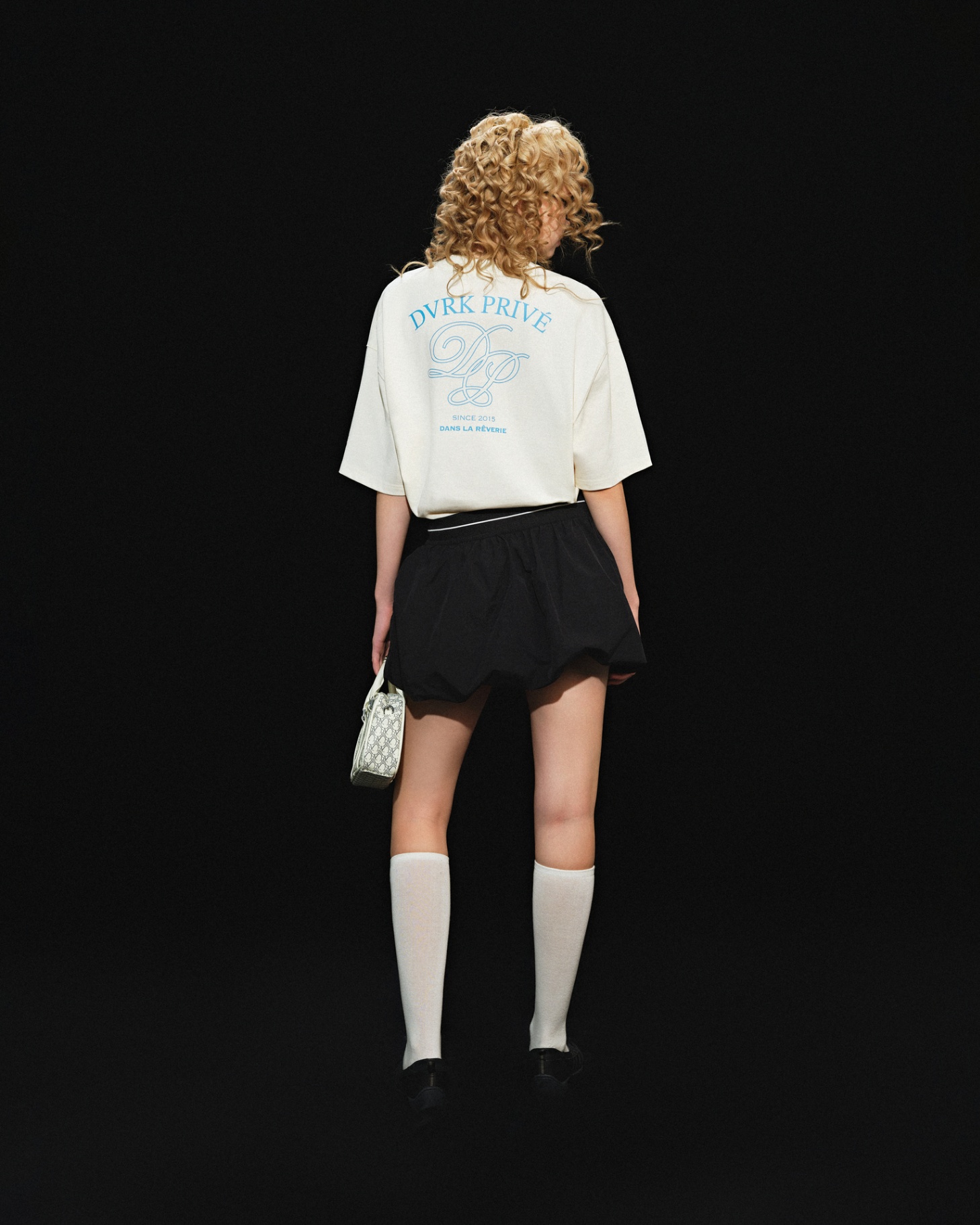 DVRK PRIVÉ LOGO WAISTBAND BUBBLE SKIRT PANTS - BLACK 5