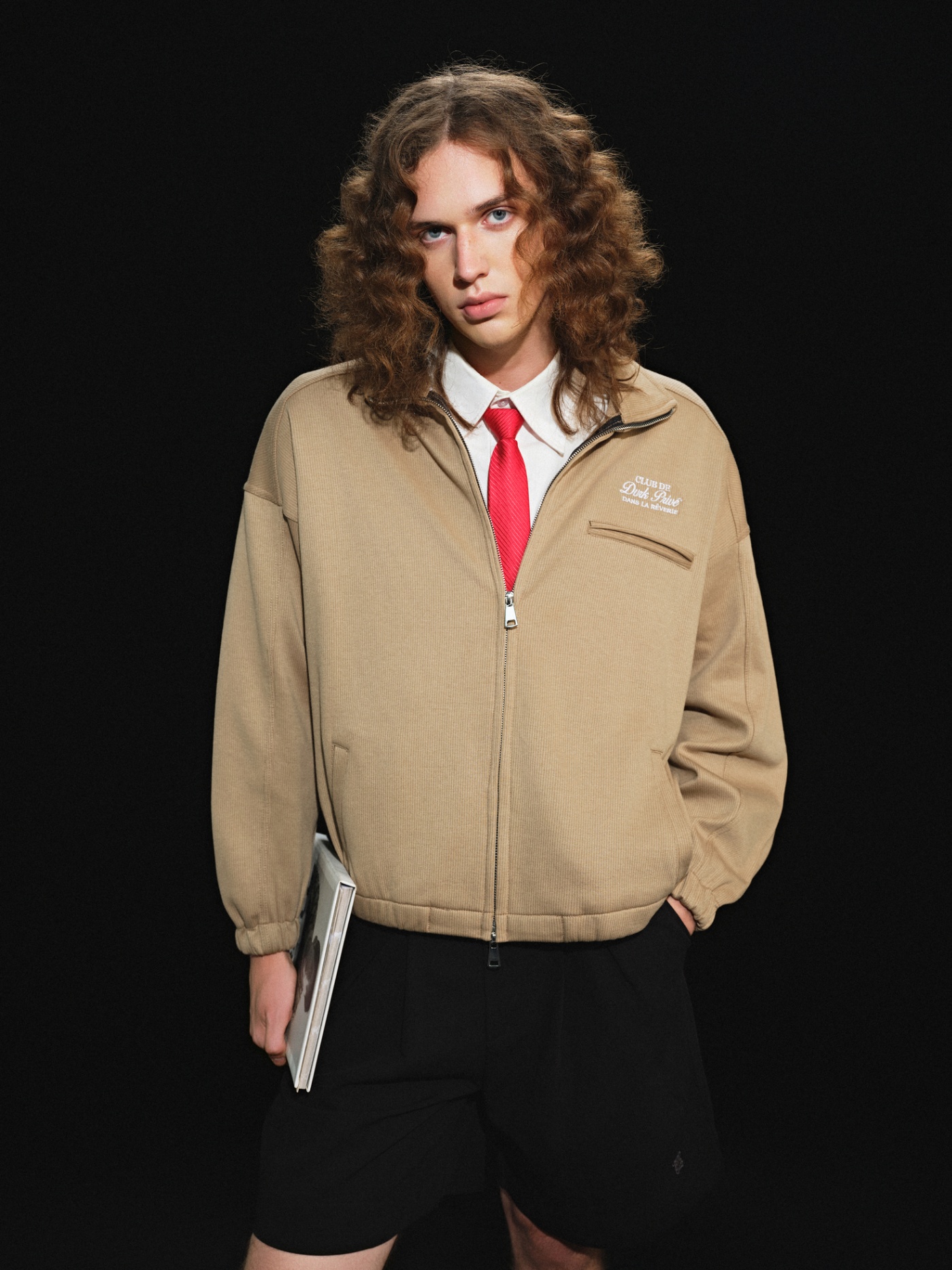 DVRK PRIVÉ RÊVERIE HIGH NECK ZIP UP JACKET - MOCHA 4