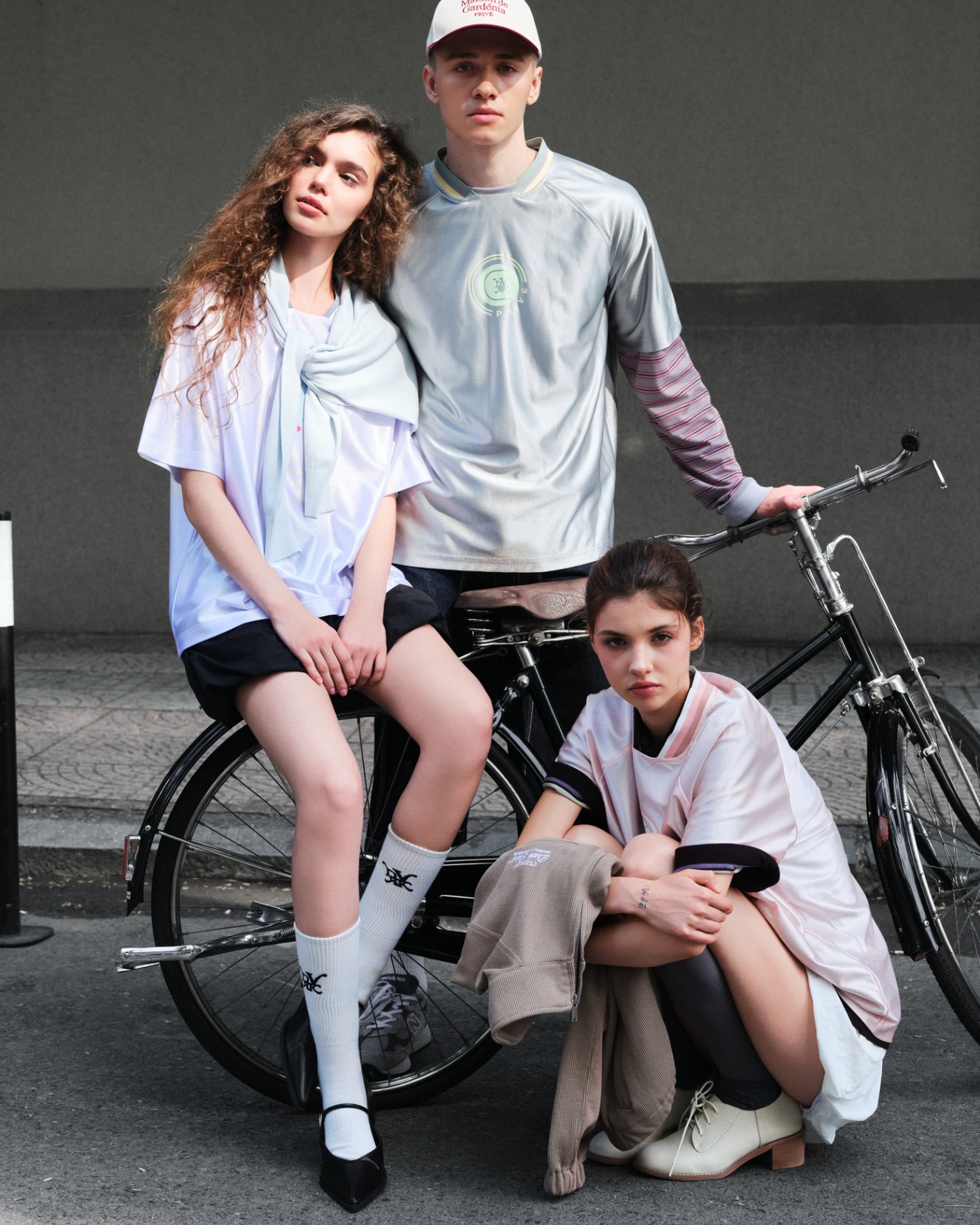 DVRK PRIVÉ BASEBALL STRIPE NECK TEE - PINK