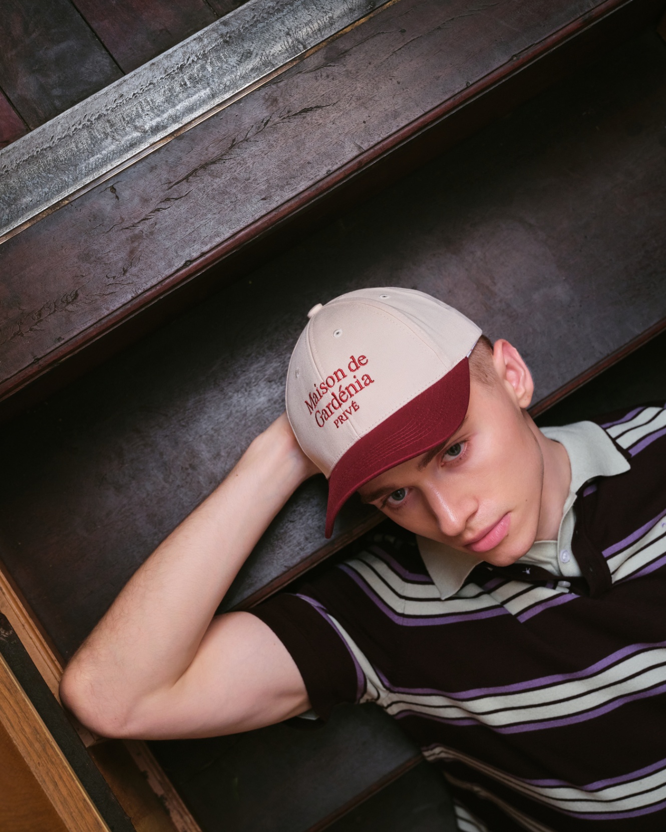 DVRK PRIVÉ STRIPE KNIT POLO - BLACK 5