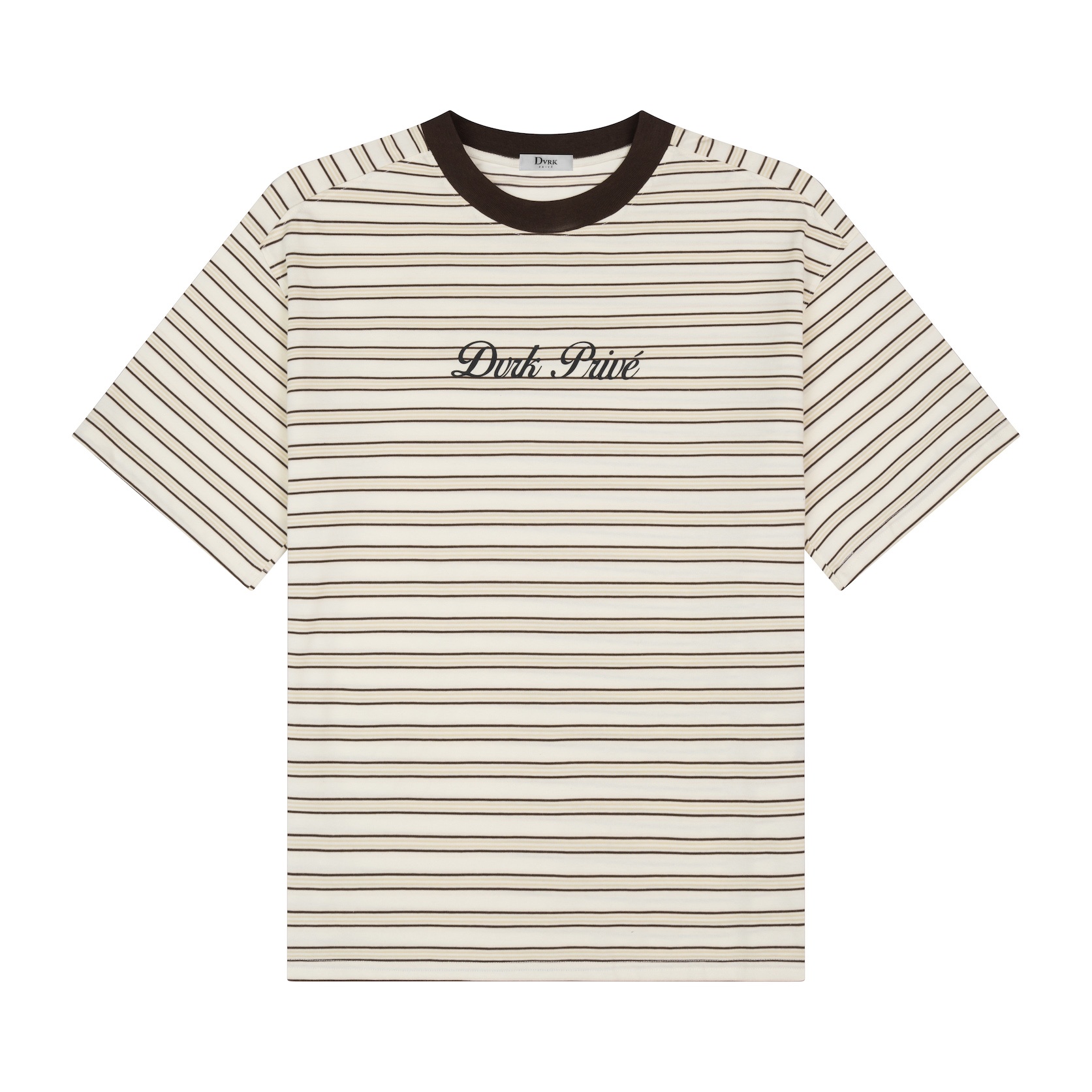 DVRK PRIVÉ STRIPED SHORT SLEEVES TEE - WHITE