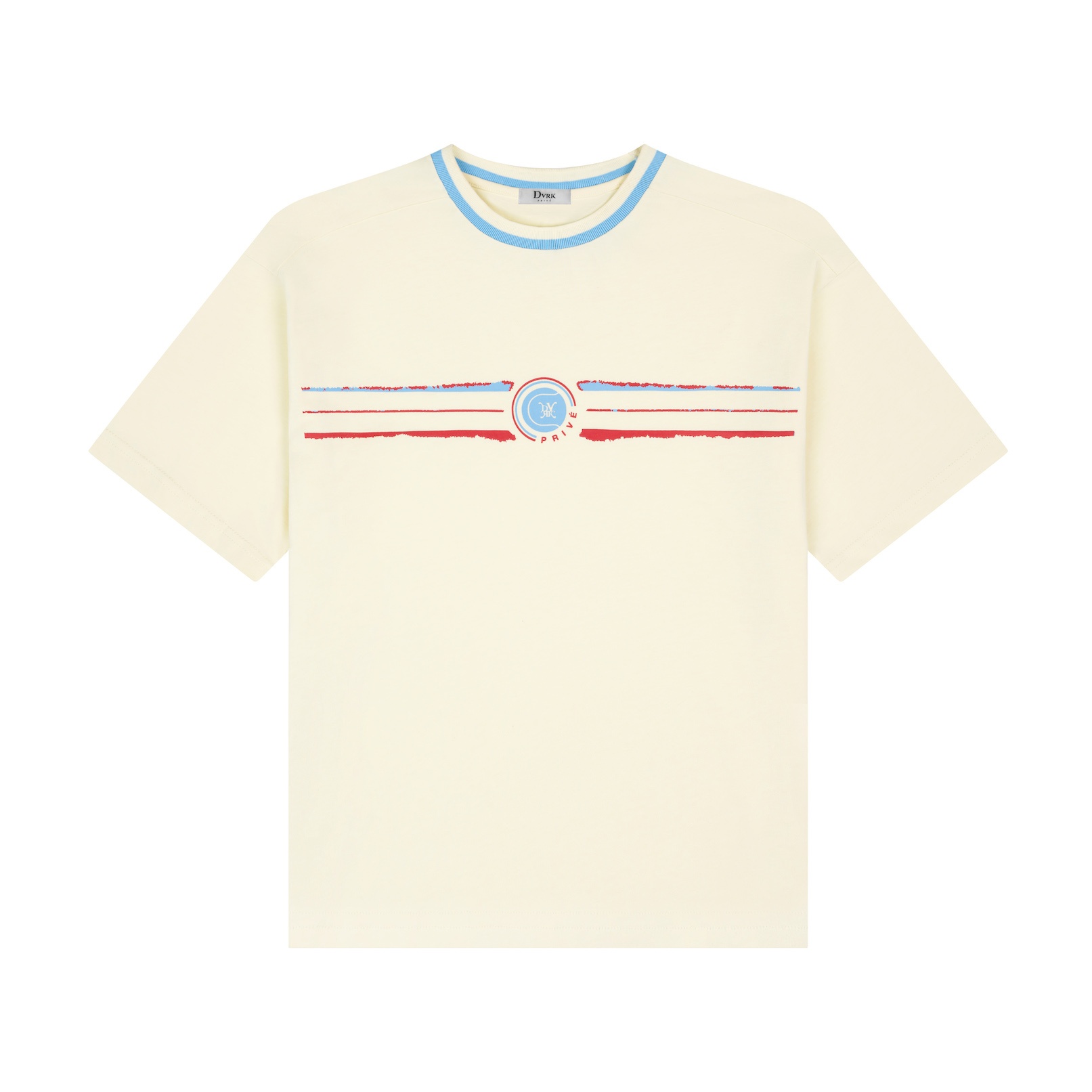 DVRK PRIVÉ BAR FADED LOGO TEE- CREAM