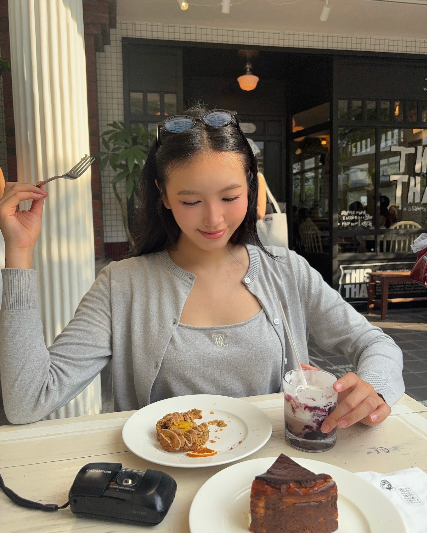 DVRK PRIVÉ BASIC CARDIGAN KNIT SET - LIGHT GRAY 9