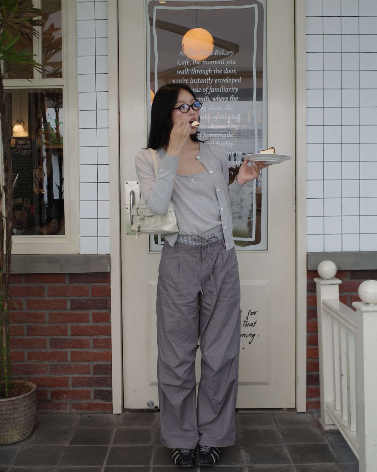 DVRK PRIVÉ BASIC CARDIGAN KNIT SET - LIGHT GRAY 6