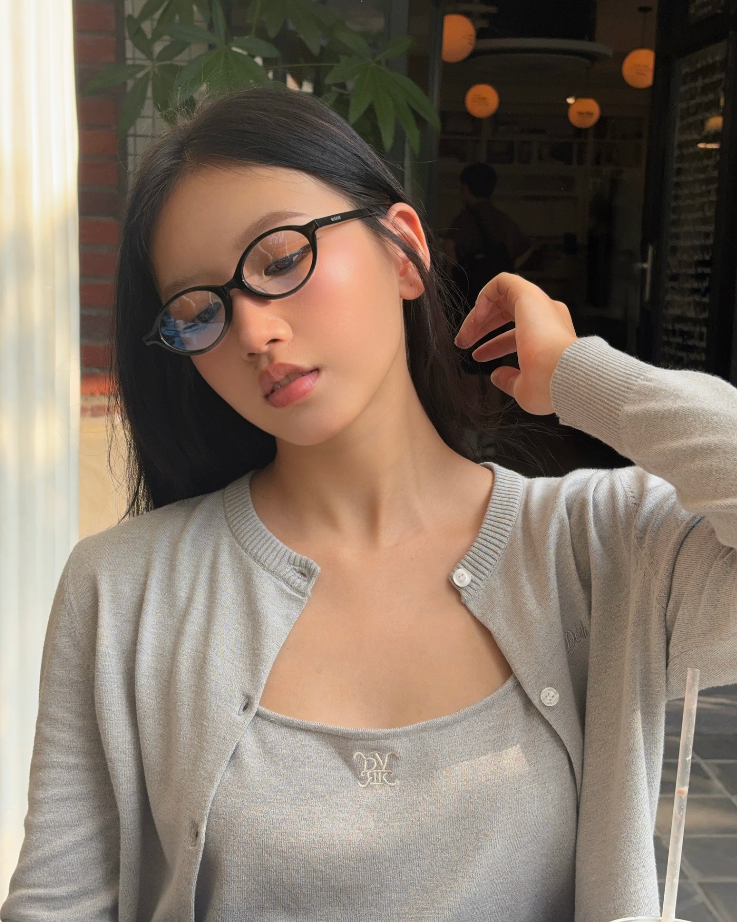 DVRK PRIVÉ BASIC CARDIGAN KNIT SET - LIGHT GRAY 10