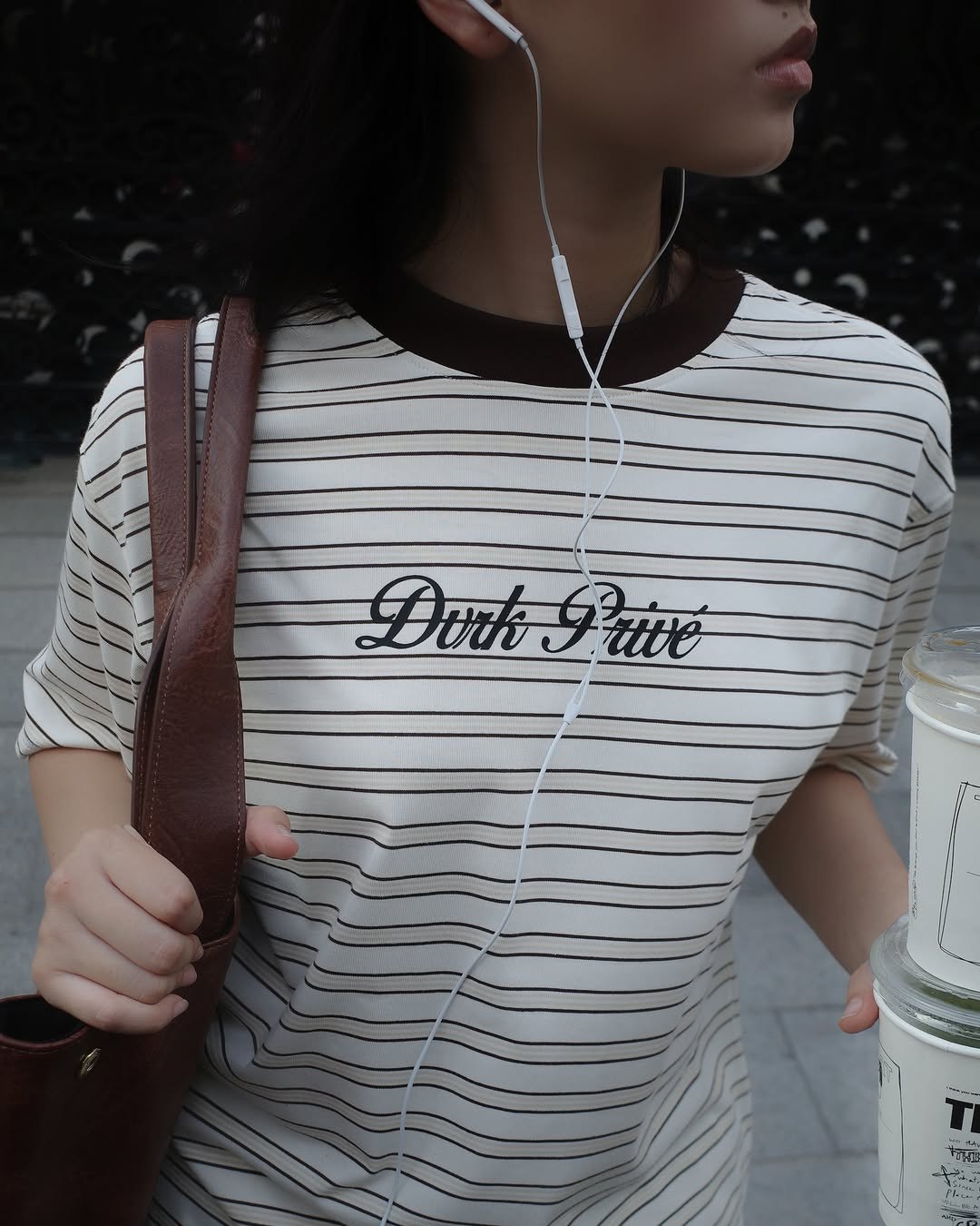 DVRK PRIVÉ STRIPED SHORT SLEEVES TEE - WHITE 7
