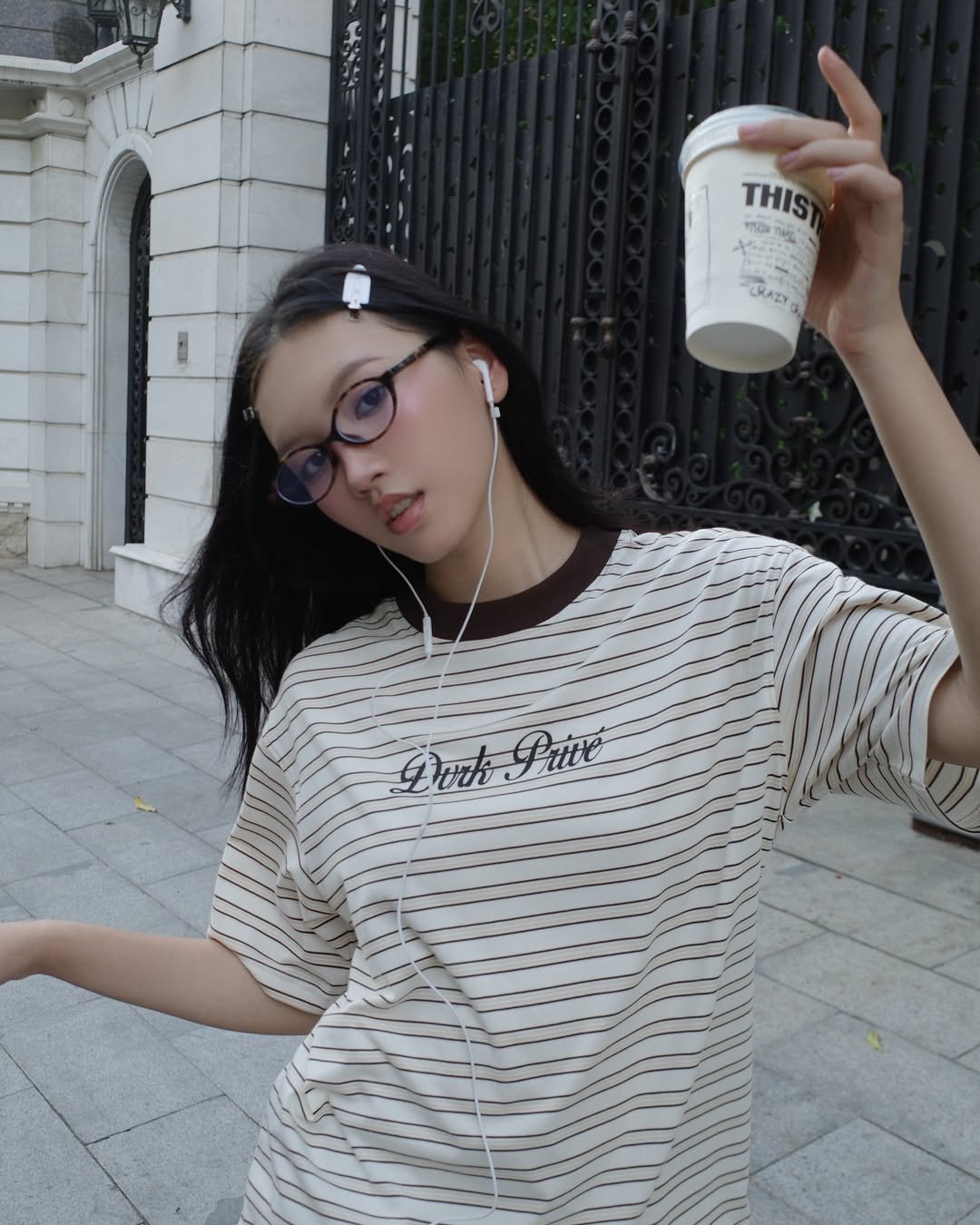 DVRK PRIVÉ STRIPED SHORT SLEEVES TEE - WHITE 6