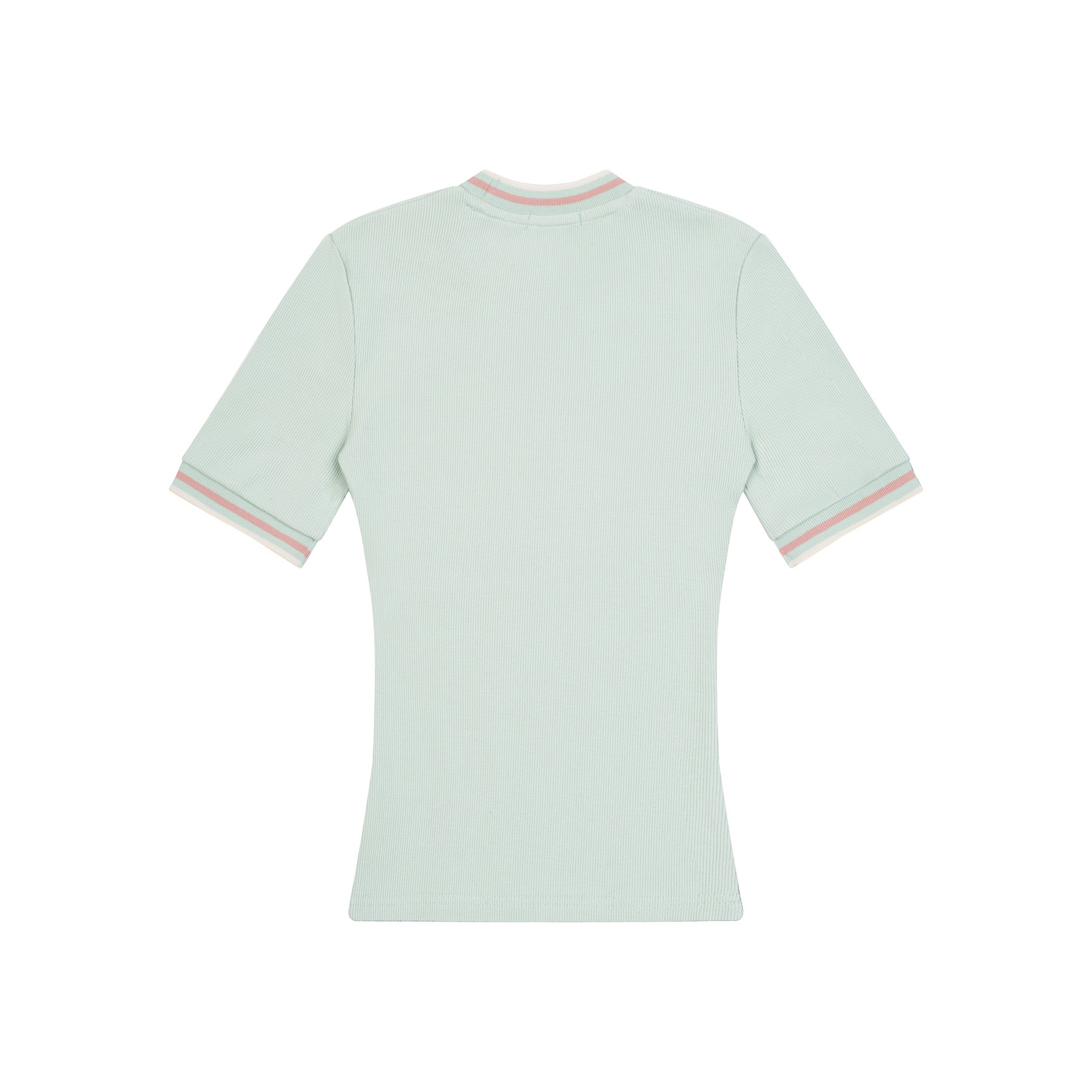 DVRK PRIVÉ LOGO STRIPE NECK TEE - MINT
