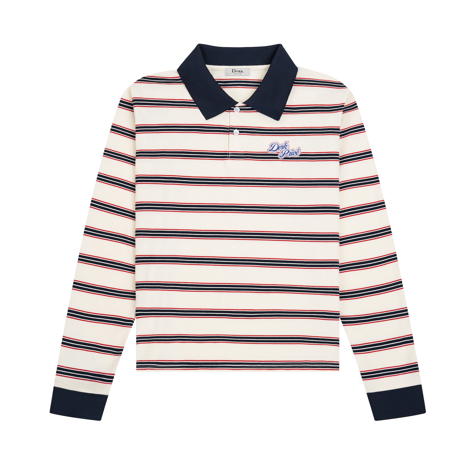 DVRK PRIVÉ STRIPE POLO - CREAM